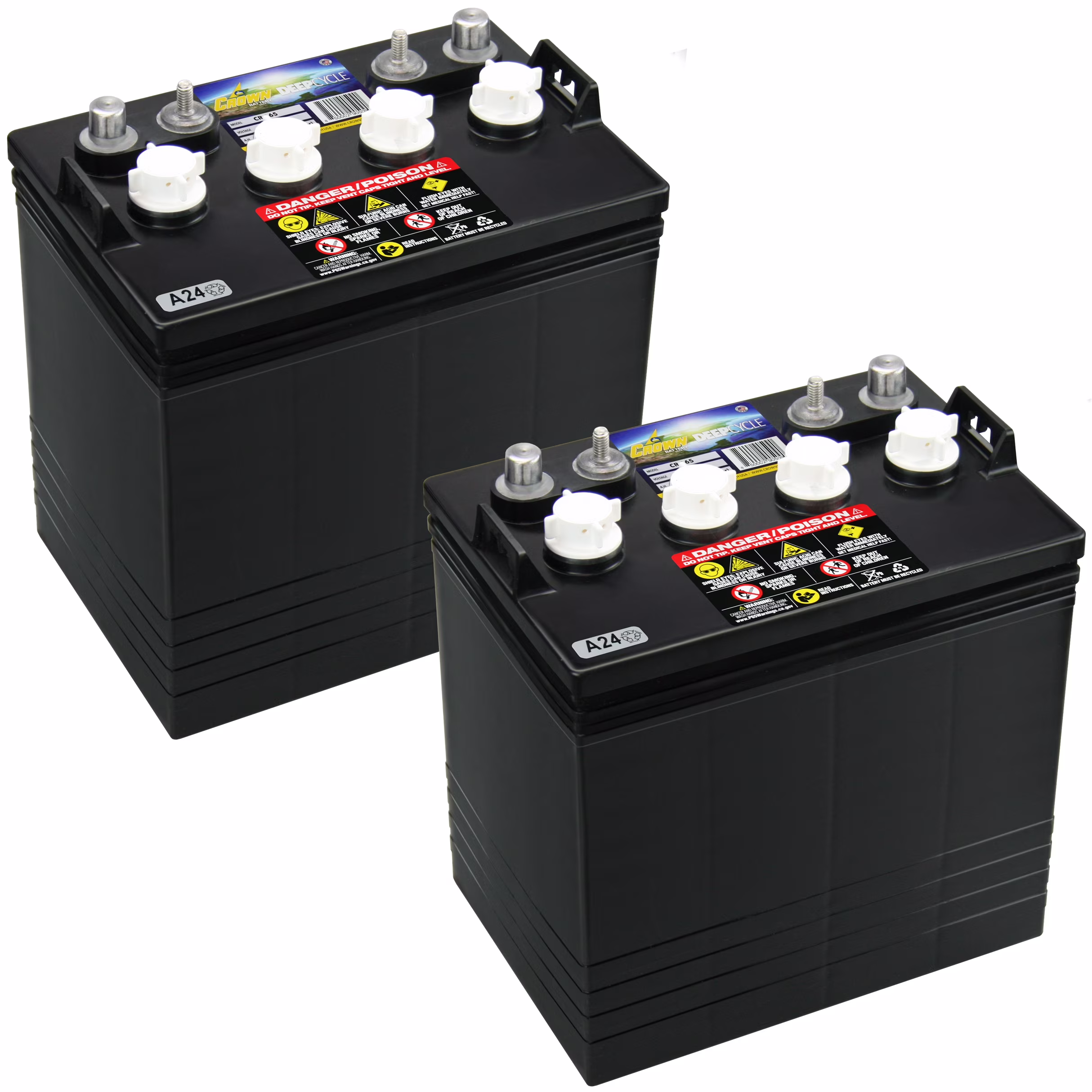 CR-165 8V Deep-Cycle Flooded Battery replaces Trojan T-875 X2