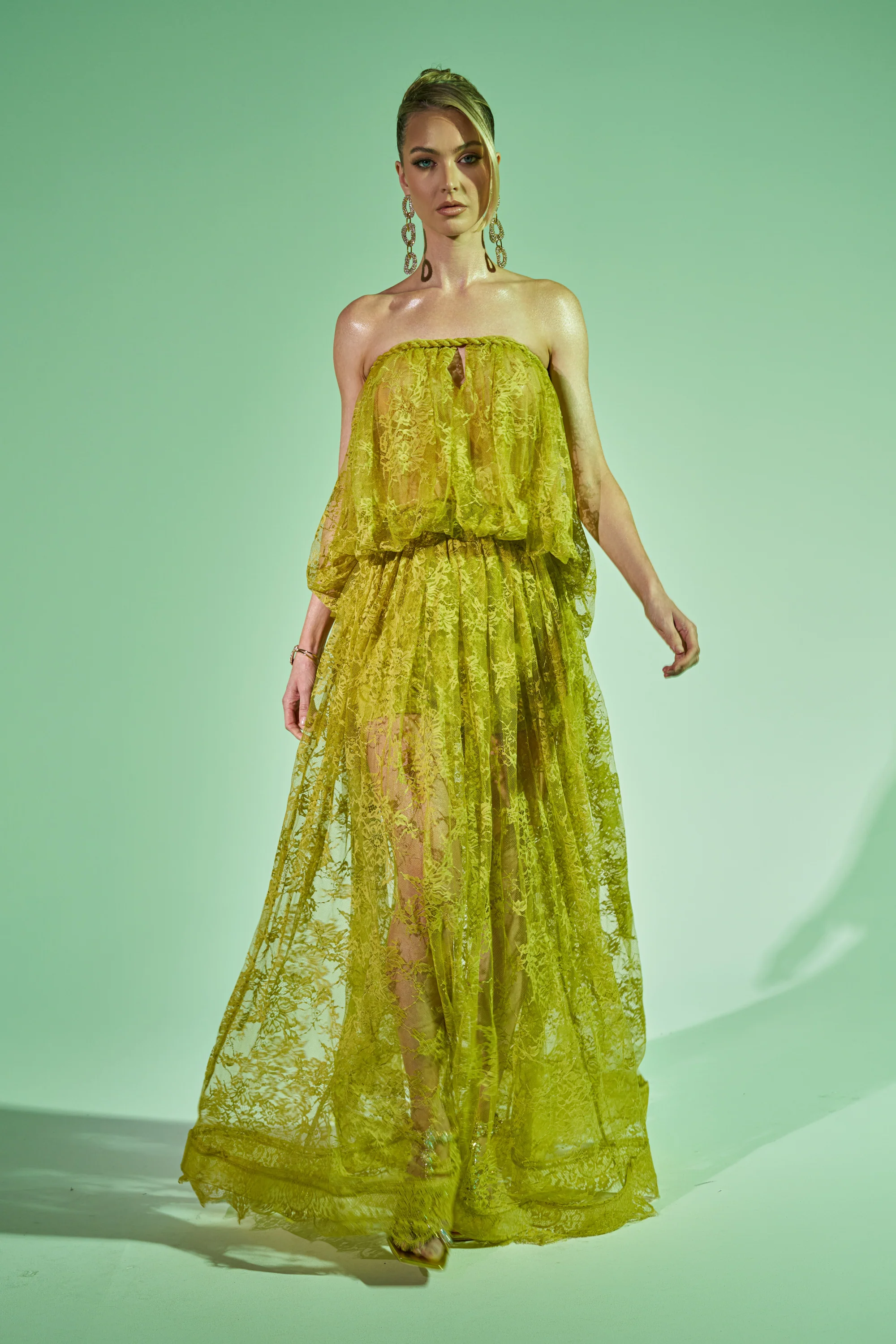 HANNAH LACE MAXI SKIRT - Akira Store