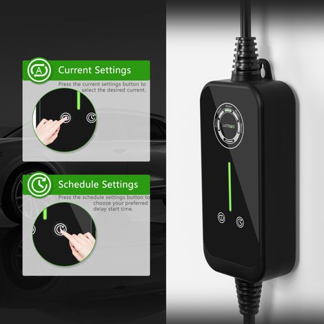 JATRHG EV Chargeur 7M 3.6KW-1.5KW 16A13A10A8A Type 2 station de Charge Voiture Electrique Portable Courant Commutable Voiture hybride Chargeur Rapide monophase — vue 4