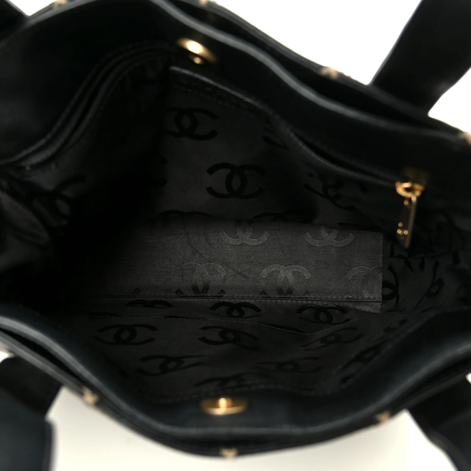 Calfskin Wild Stitch Tote Black