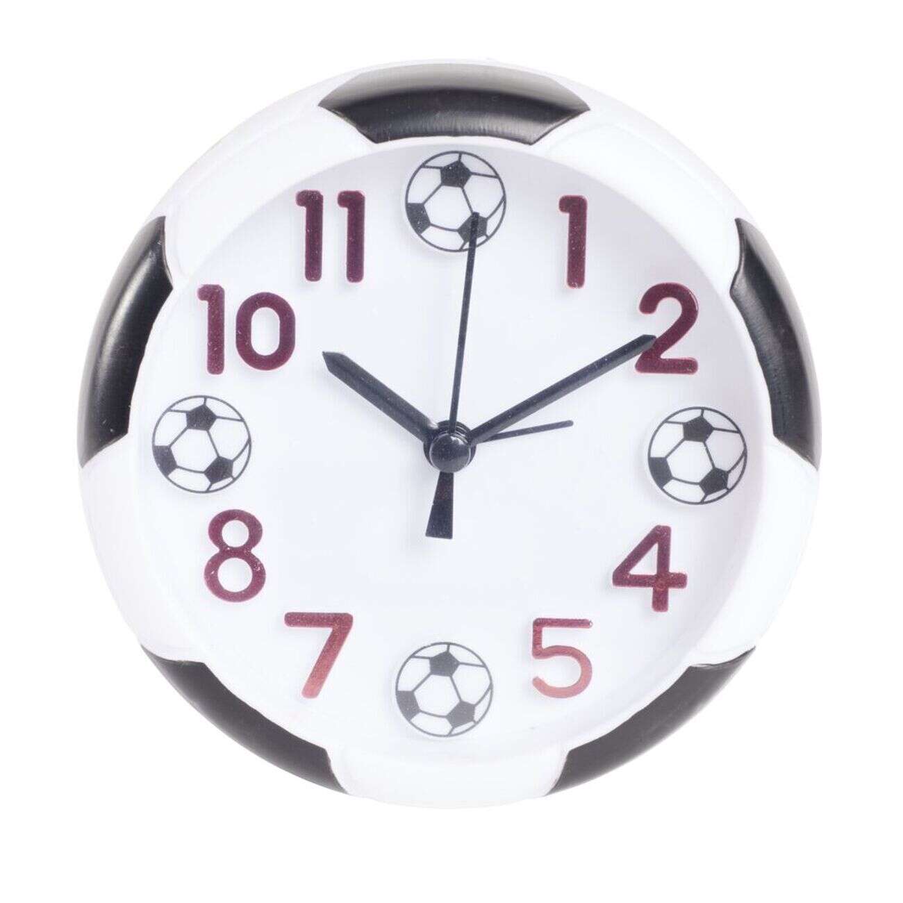 Réveil foot ou basket en plastique Ø11cm - 2 modèles