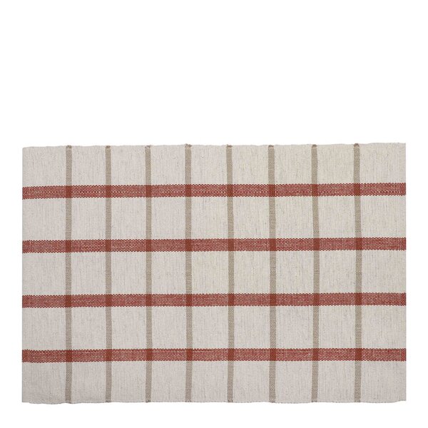 Eddy bordbrikke kurvet 34x48 cm rust/offwhite