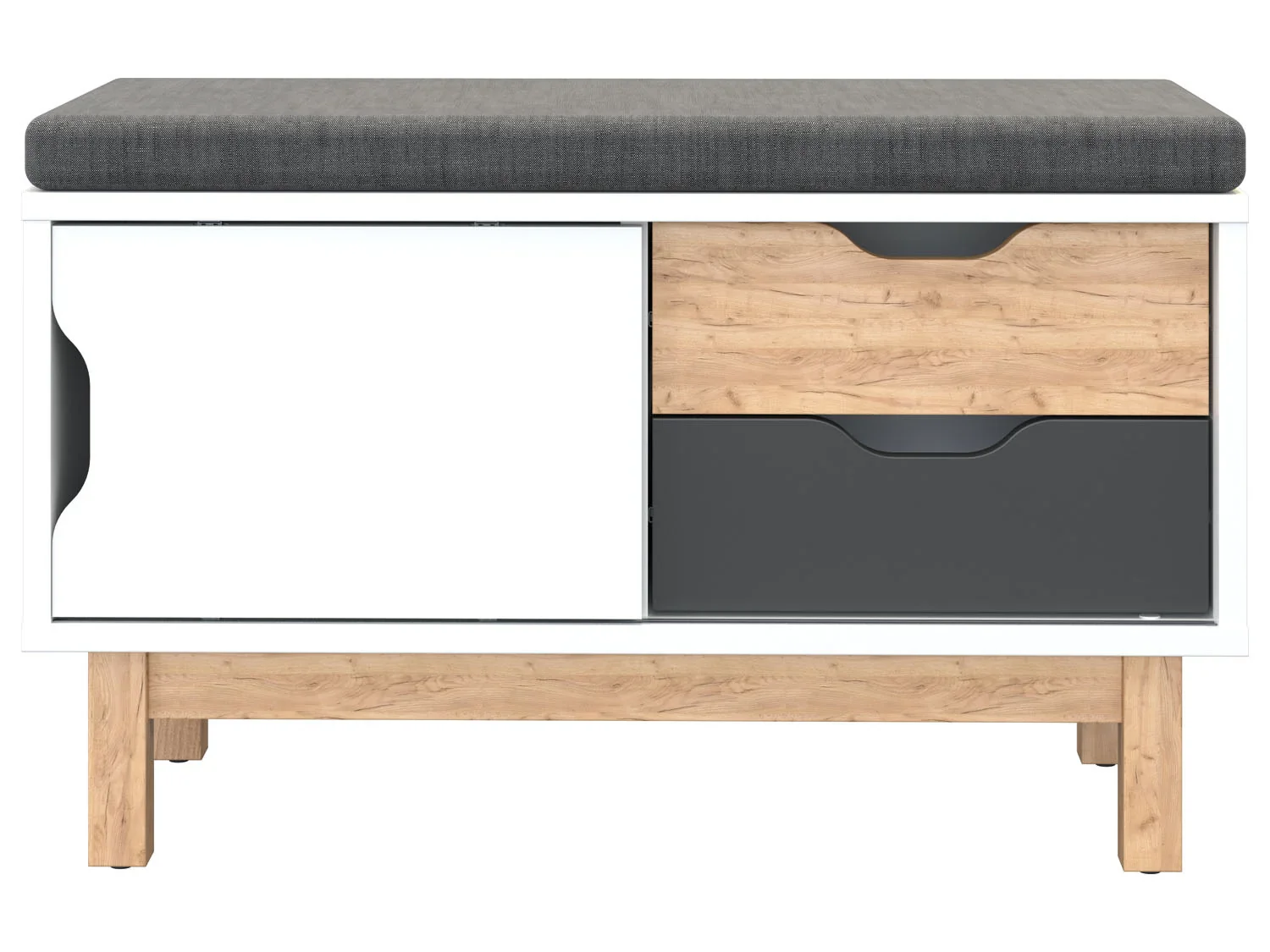 LIVARNO home Banc Copenhague avec rangement, 80 x 50 x 35 cm