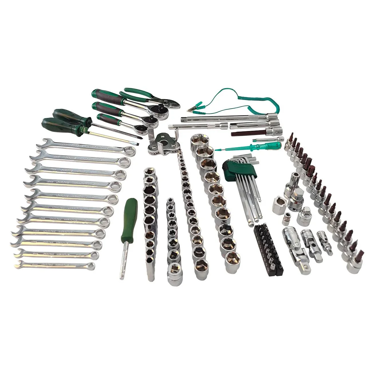 Dawot 124PC Mechanics Tool Set, Auto Repair Hand Tool Set, 1/2 1/4 & 3/8 Drive Socket Tool Set - Including Ratchet Set Metric Sockets Wrenches Sets for Auto Repair Machine Repair