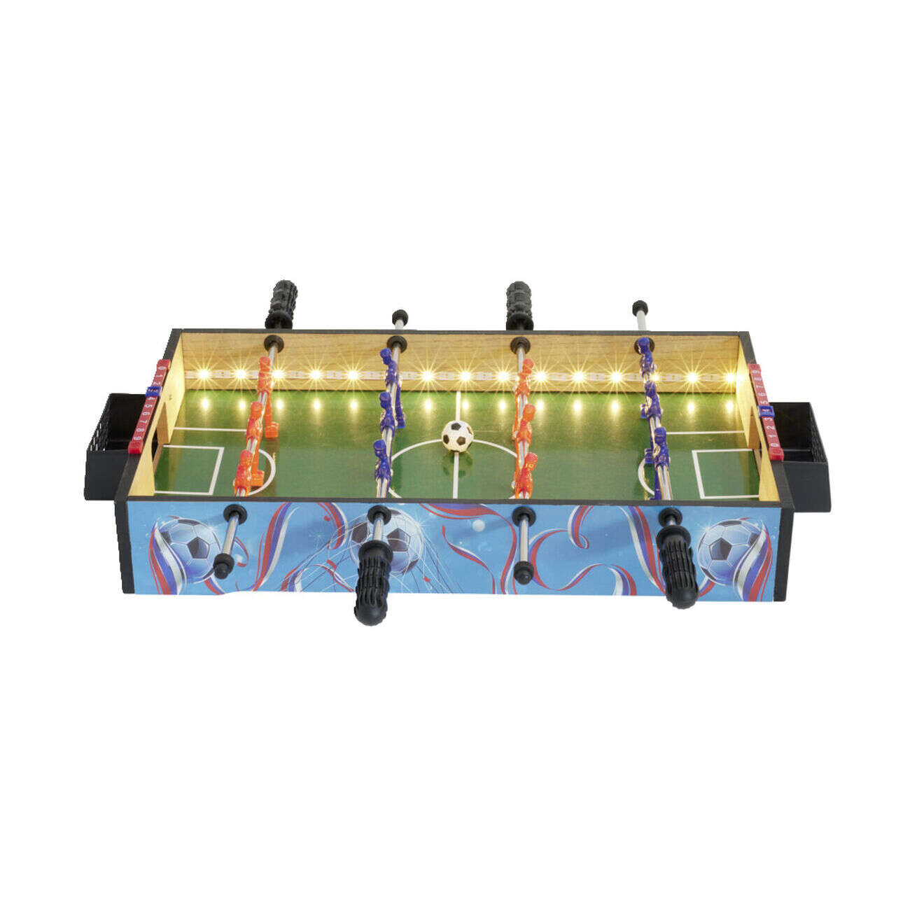 Mini babyfoot de table lumineux en bois pour enfant 51x31cm
