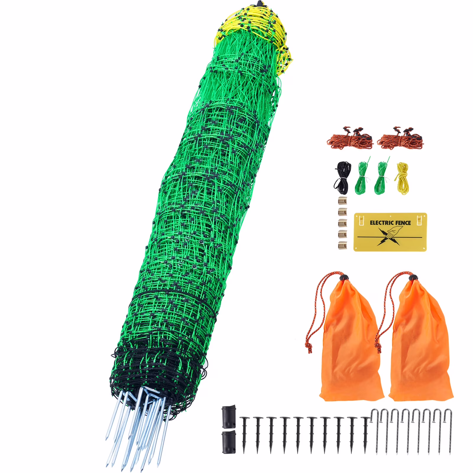 42" H x 164" L Electric Mesh Fence Kit with Post Staples Sheep Fence