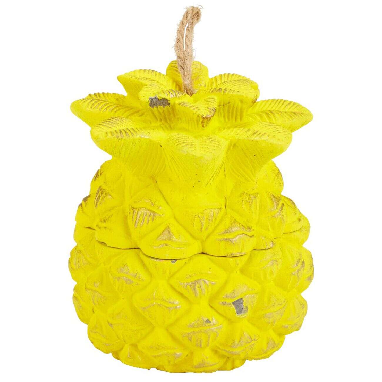 Bougie en forme d'ananas avec couvercle