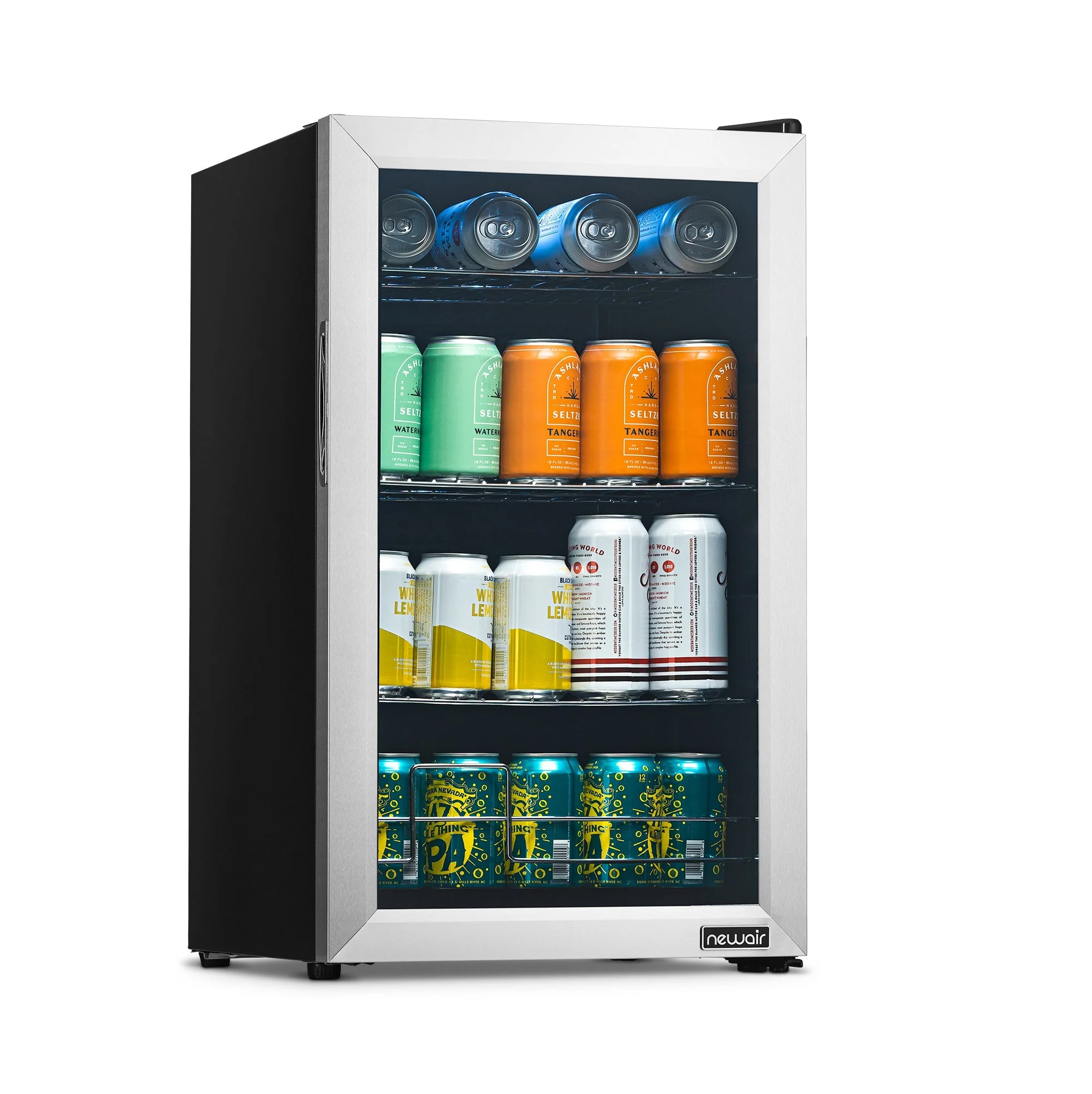 Newair 100-Can Freestanding Stainless Steel Beverage Fridge - 16.93