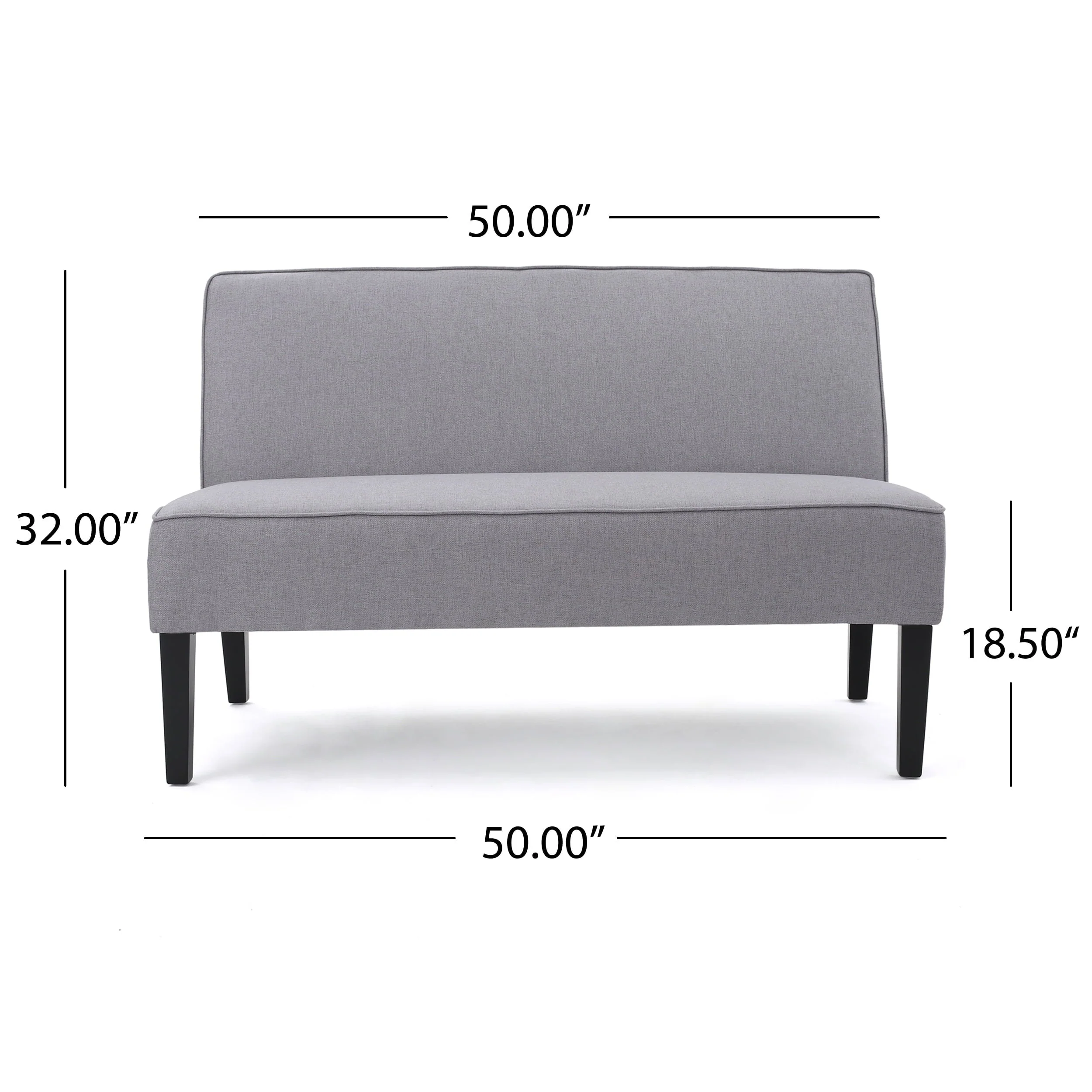 Desmond Fabric Love Seat,Light Gray - Image 2