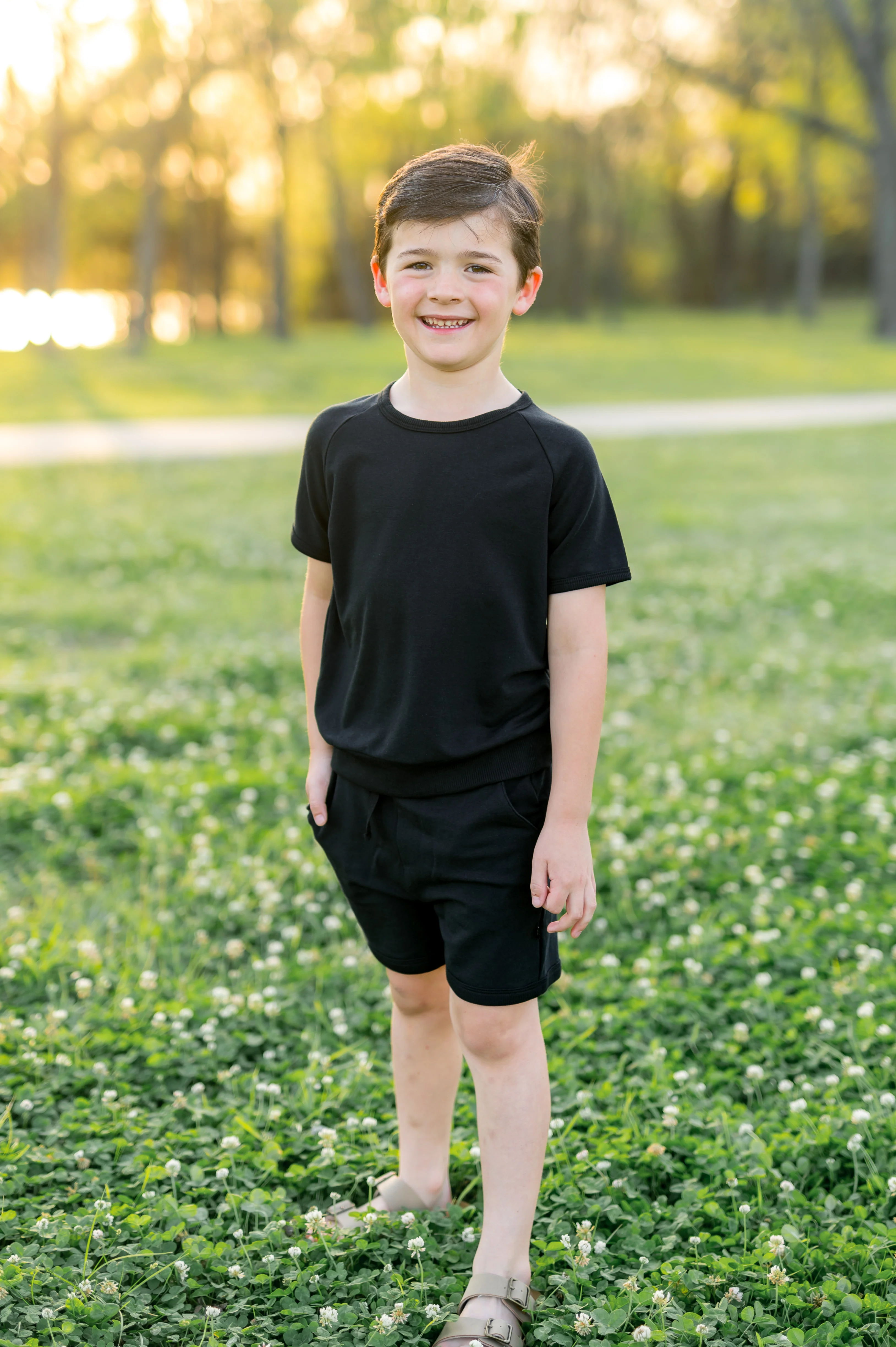Short Sleeve Jogger Set in Midnight