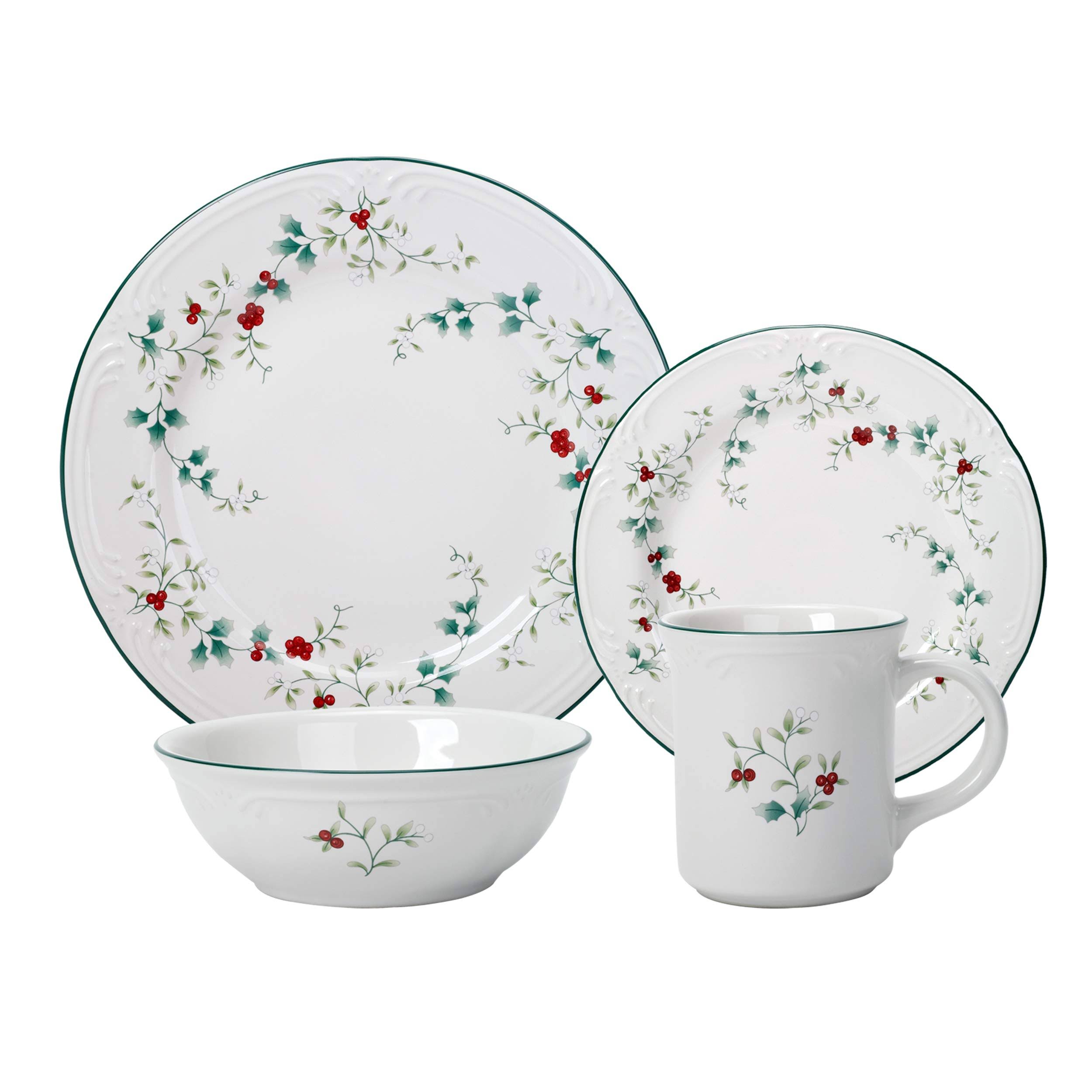 Pfaltzgraff Winterberry 16 Piece Dinnerware Set Service for 4