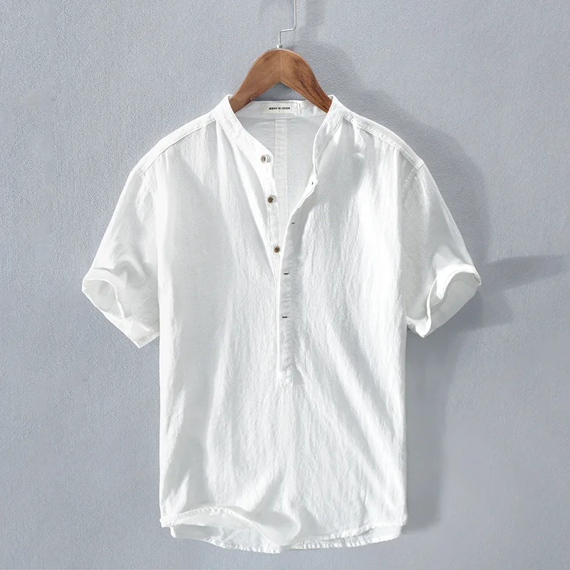 Asher - chemise courte à manches avec boutons