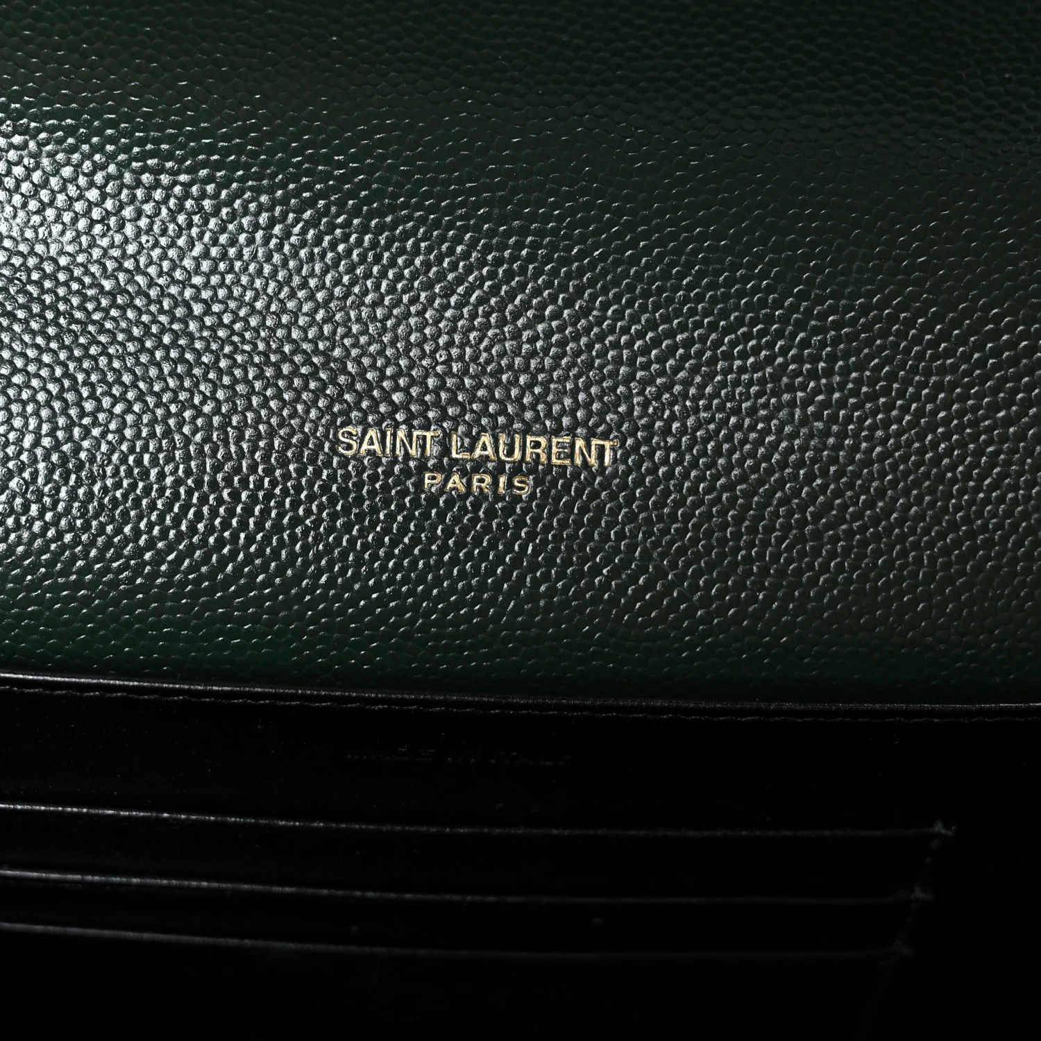 Grain De Poudre Monogram Cassandra Chain Wallet Dark Green