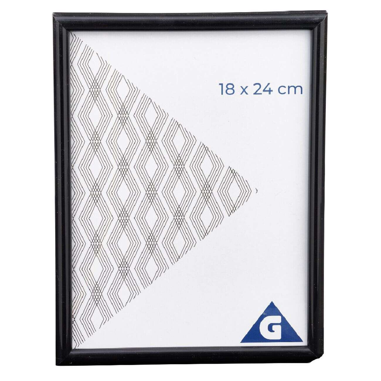 Cadre photo plastique noir 19x25cm pour photo 18x24cm