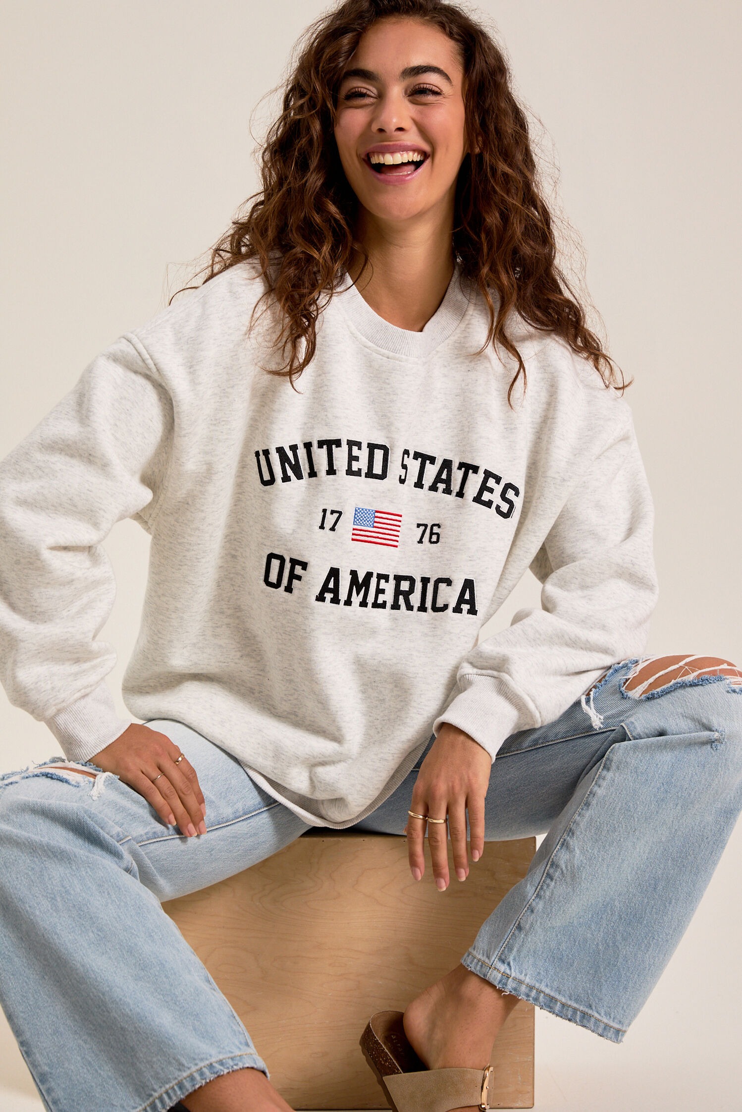 Embroidered United States Sweatshirt