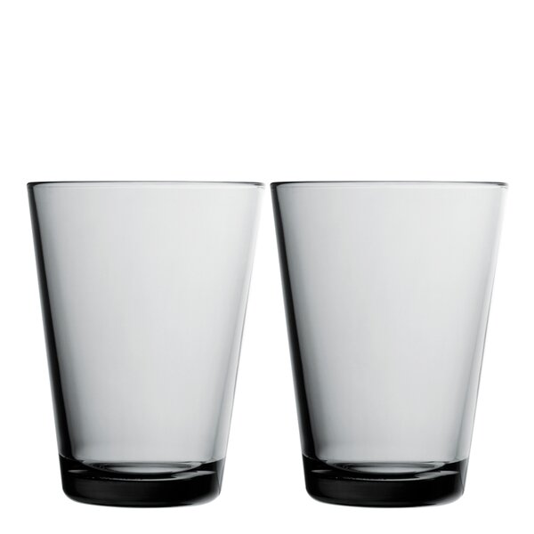 Kartio glass 40 cl 2 stk grå