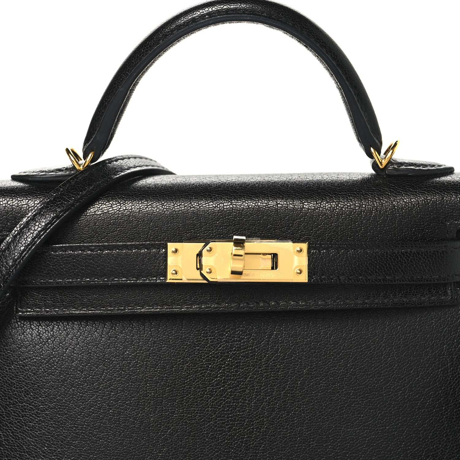 Chevre Chamkila Mini Kelly Sellier 20 Black