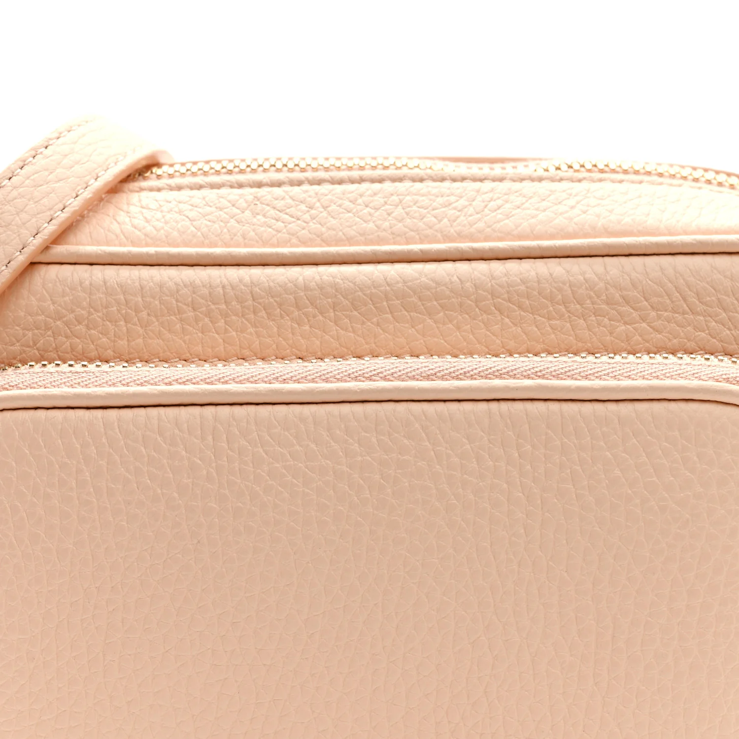 Grained Calfskin Small Camera Bag Peach Pink
