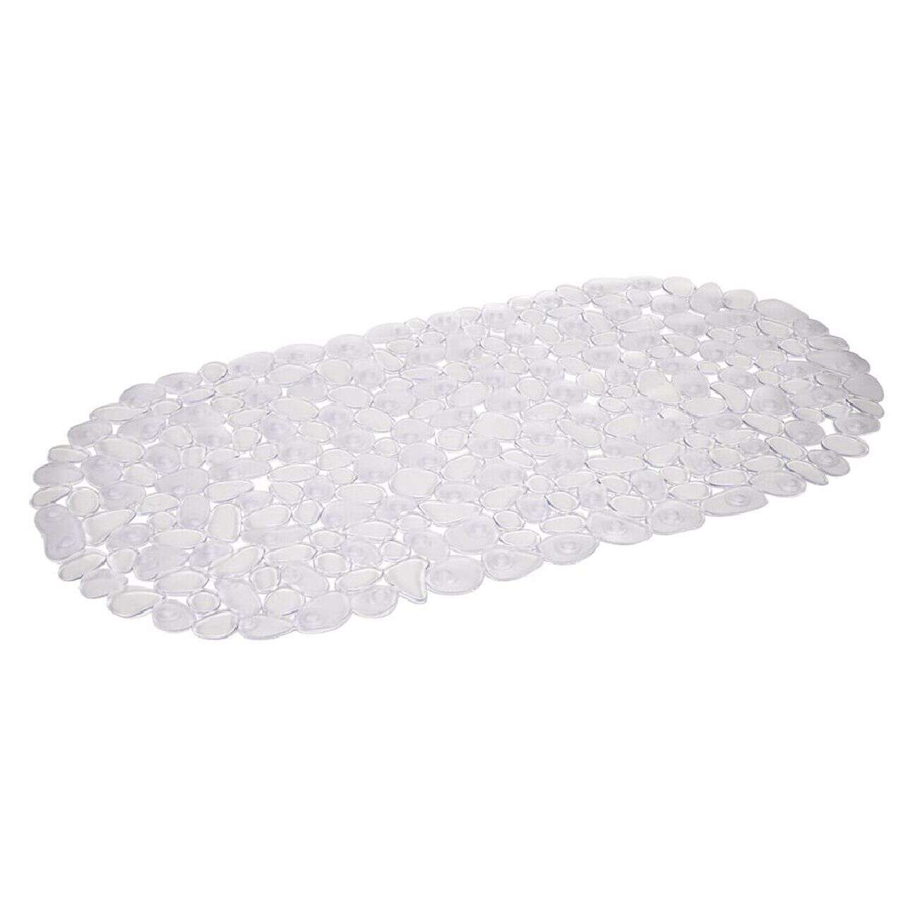 Fond de baignoire antidérapant design galet pvc blanc