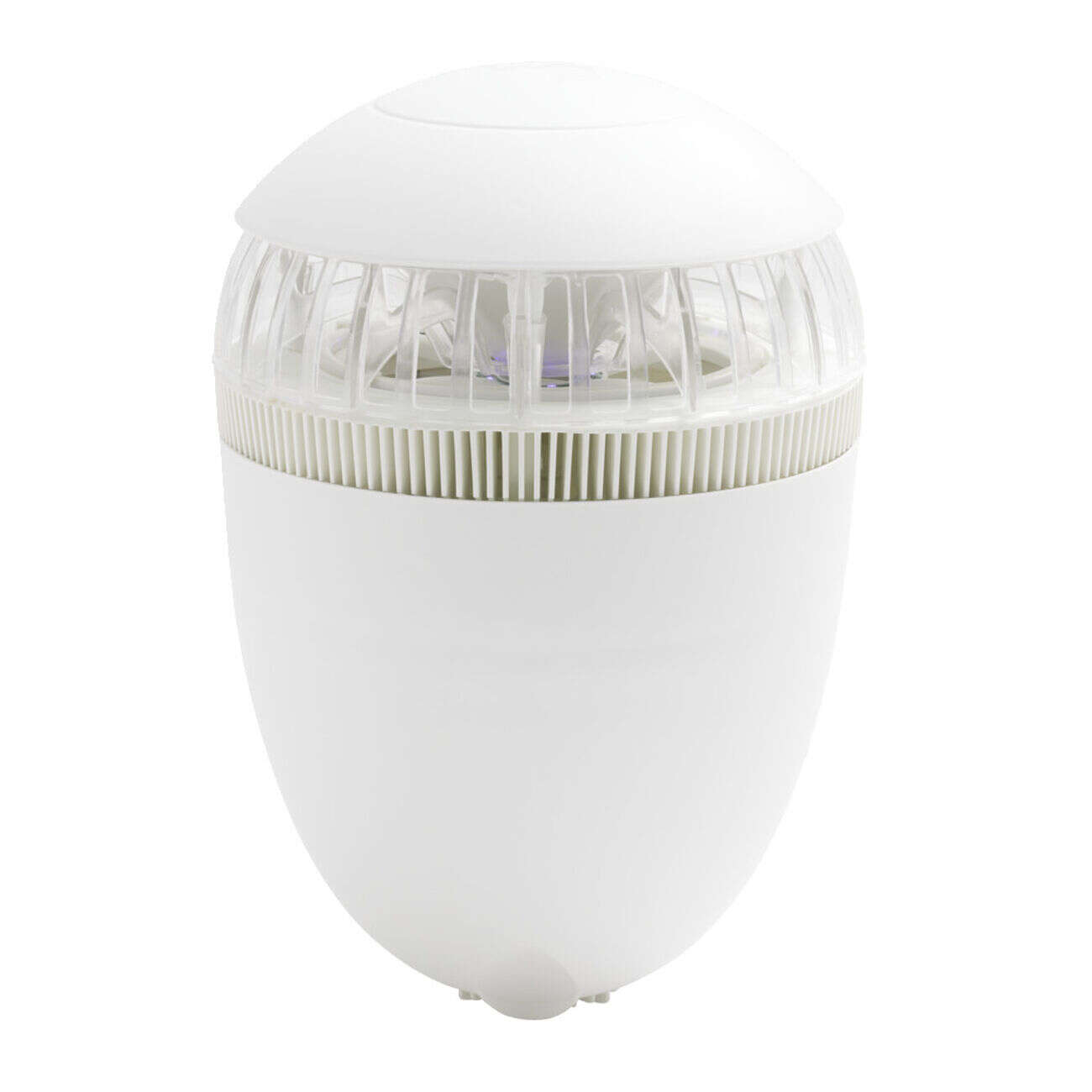 Piège à insectes plastique métal blanc 21LED à aspiration 200m² Ø23xH35cm