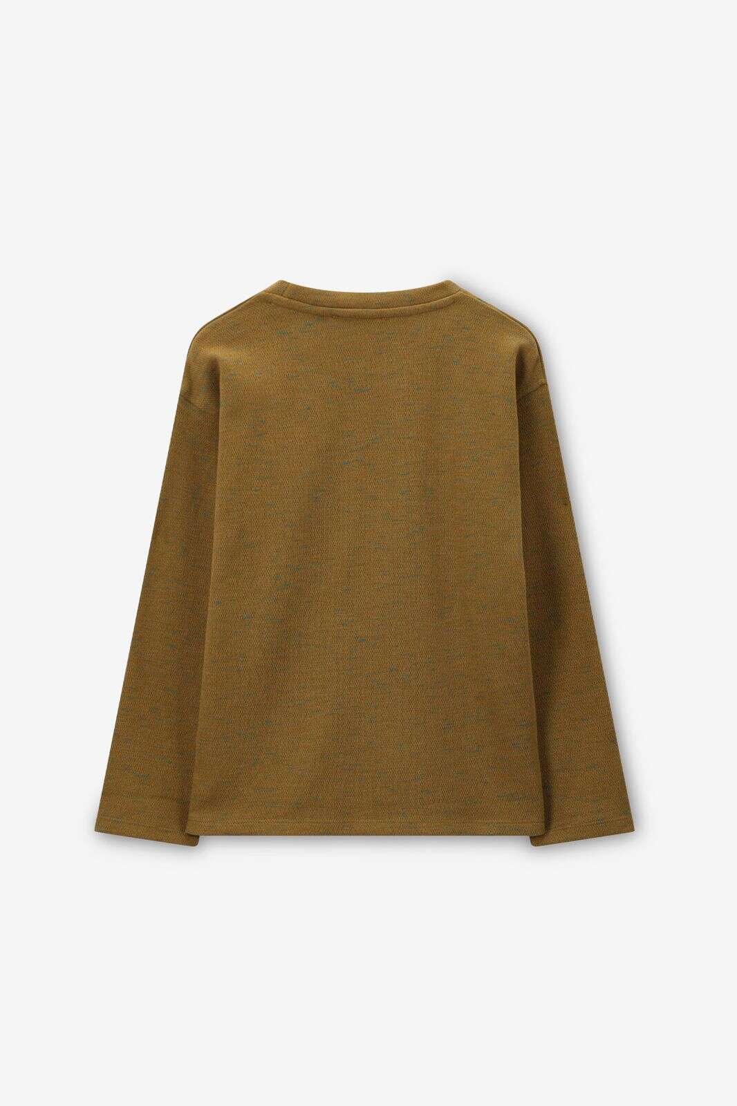 Donkergroene structuur longsleeve