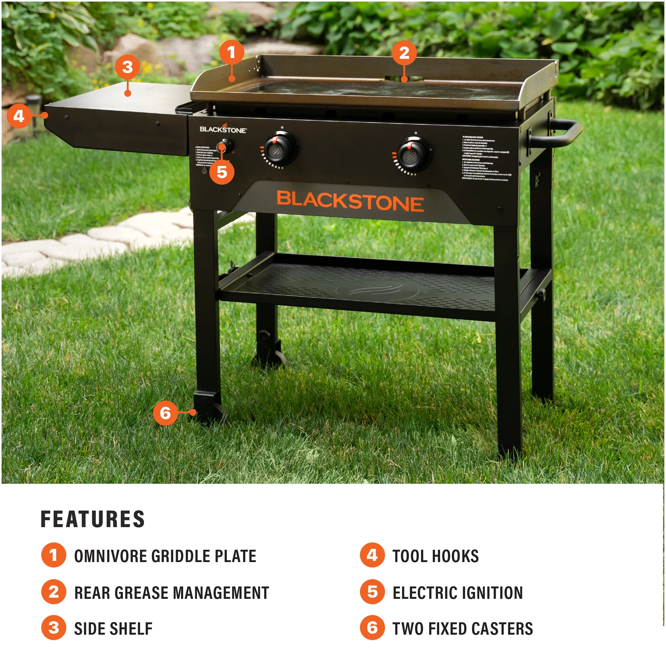 Original 2-Burner 28�� Propane Omnivore Griddle(28" without Hood/Hard Cover) - Image 6