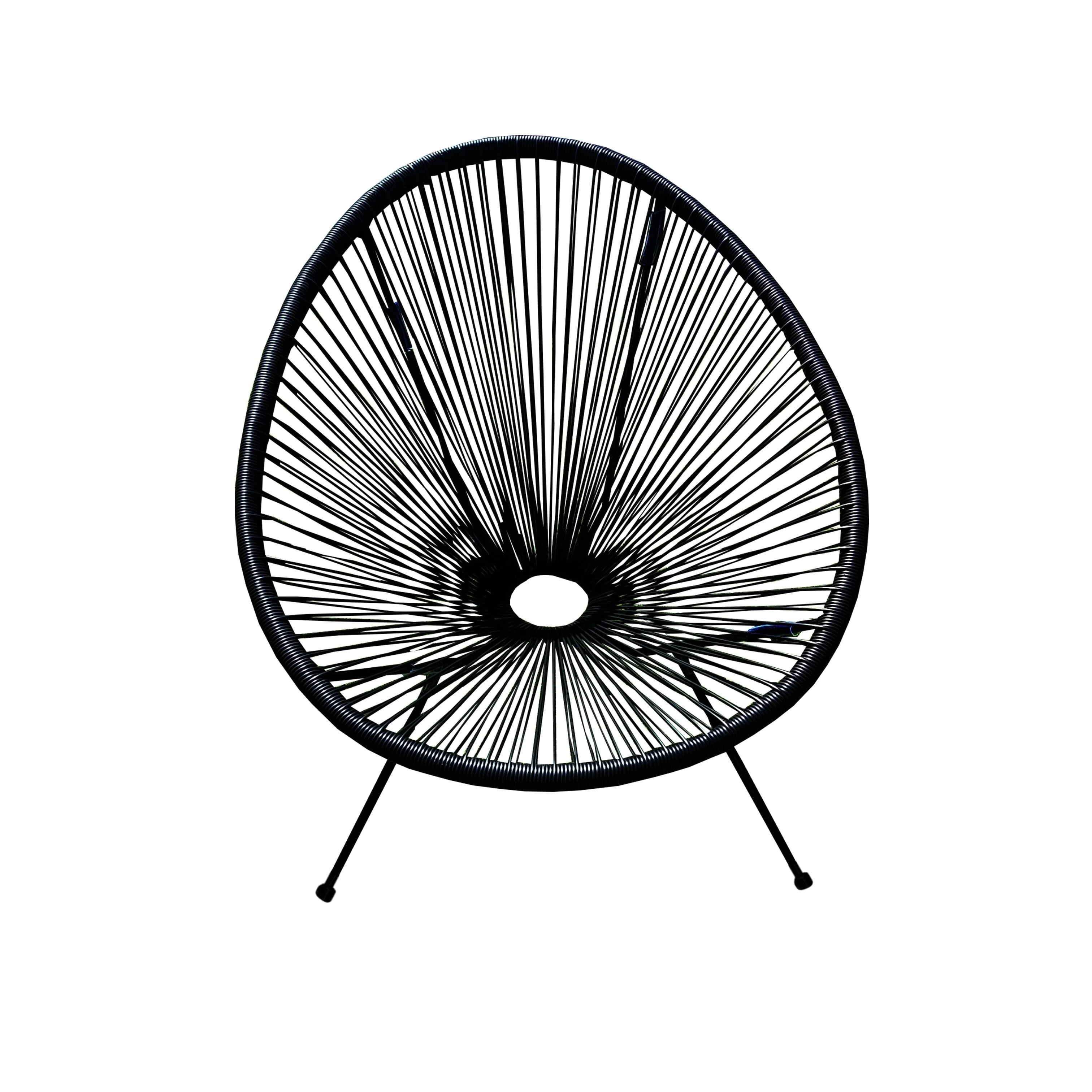Highlanderhome Water - Resistant Retro - Modern Outdoor Acapulco Chair White