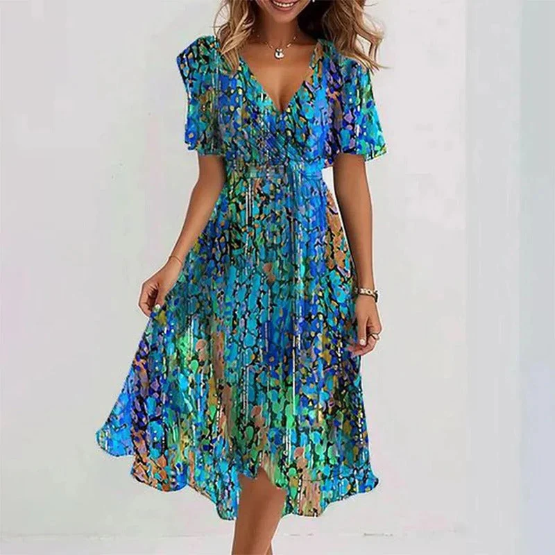 Robe féminine élégante et éclatante