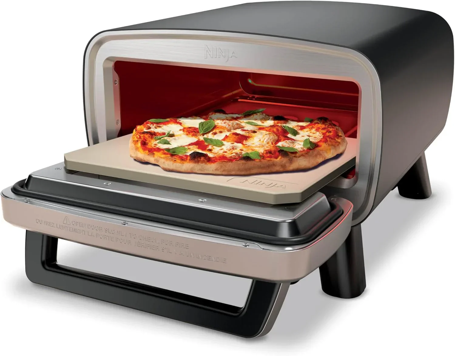Four à pizza d'extérieur Ninja Artisan, 30 cm, cuisson en 3 minutes, pizza napolitaine à pâte fine, style New York/Chicago