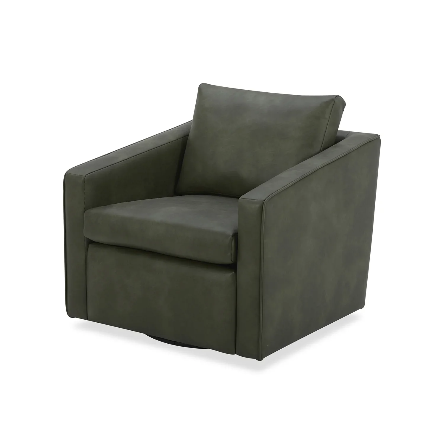Better Homes & Gardens Steele Swivel Accent Chair, Camel Faux Leather