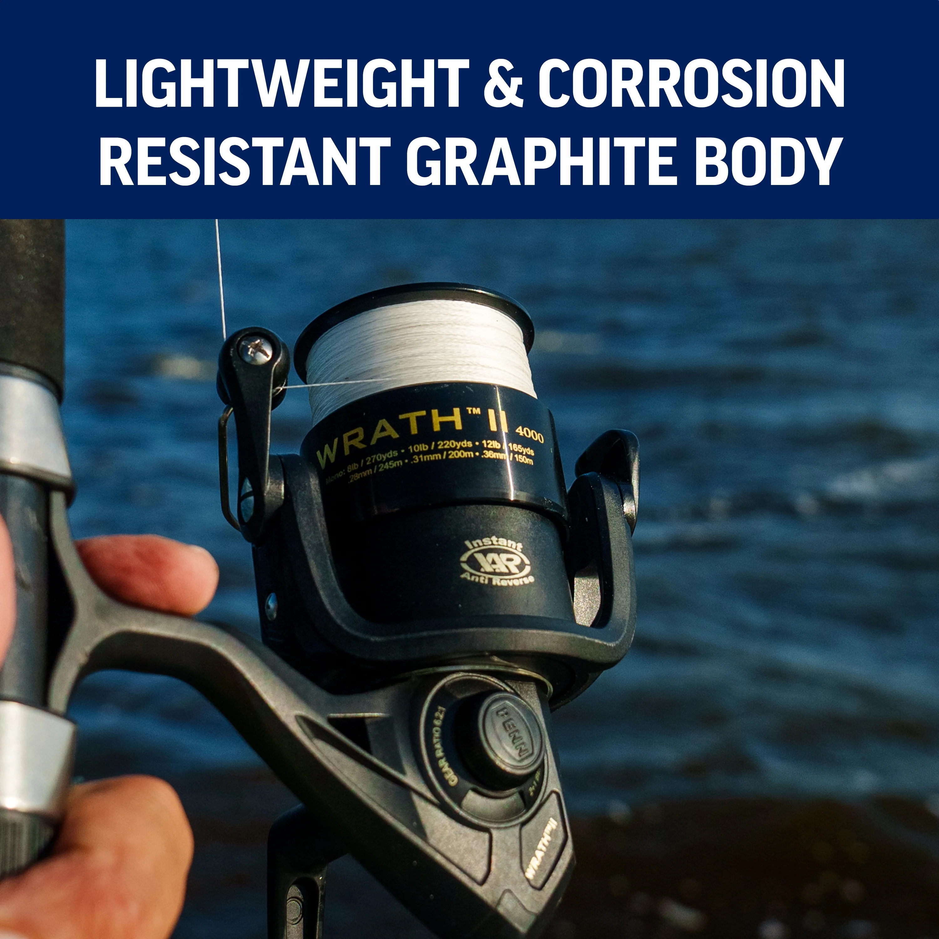 Wrath II Fishing Spinning Combos, 7' Medium Heavy Rod, 5000 Reel - Image 2