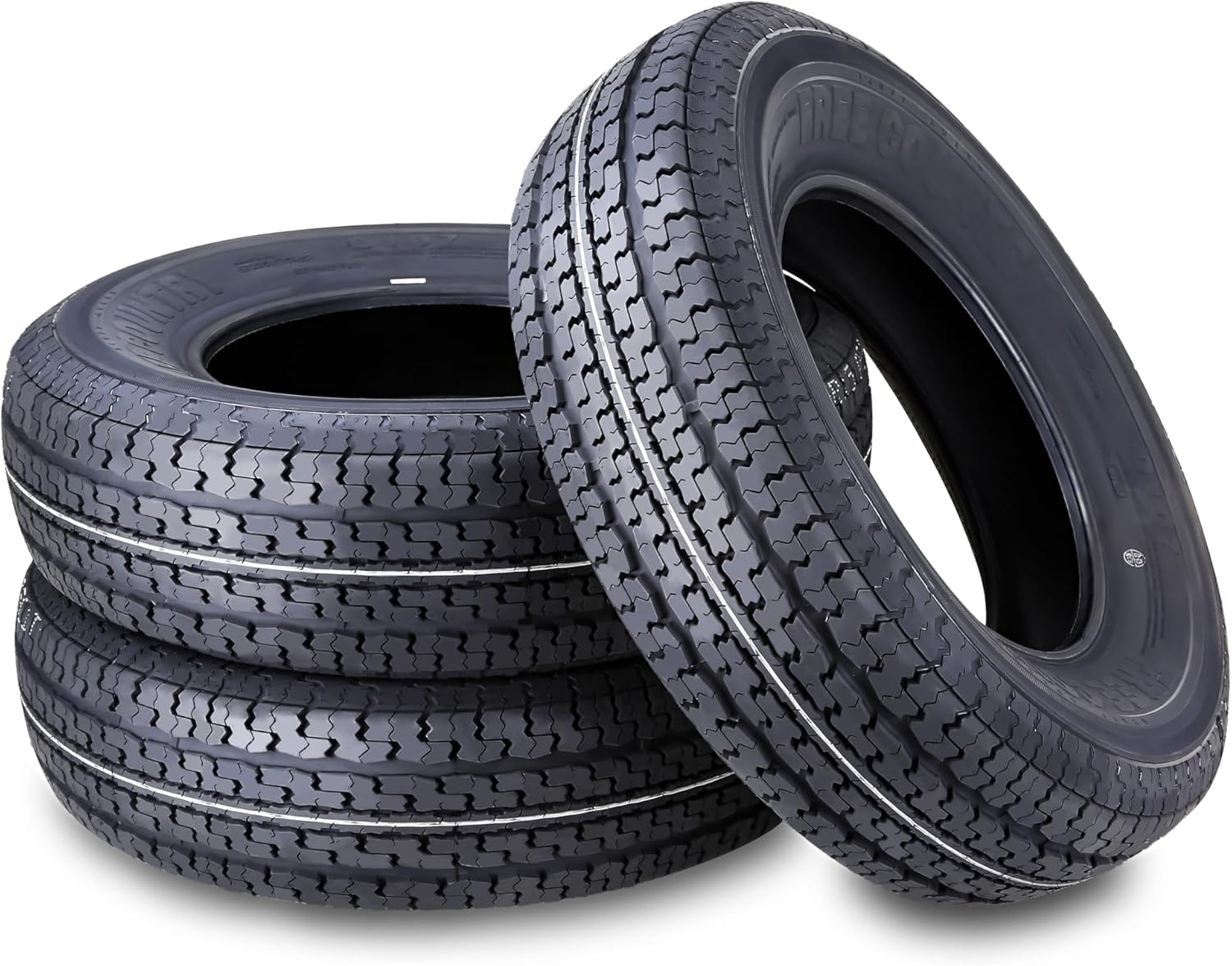 Ensemble de 4 pneus de remorque robustes ST205/75R15 205 75 15 10 plis, indice de charge E, à carcasse radiale en acier avec protection anti-abrasion