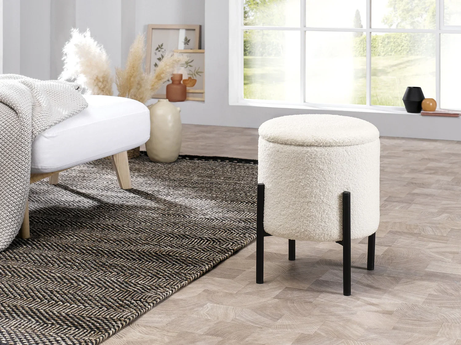 LIVARNO home Tabouret avec compartiment de rangement,  35 cm
