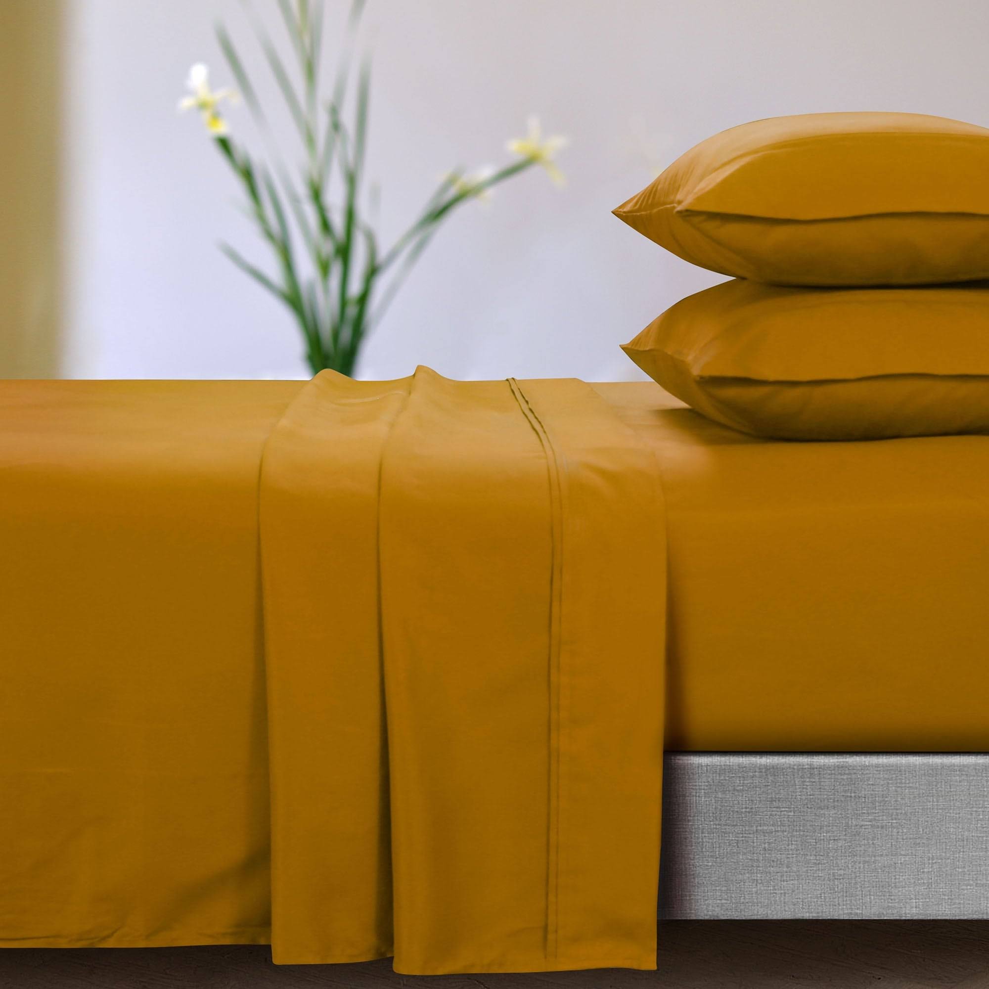 Tribeca Living Microfiber Extra Deep Pocket Sheet Set, Beige