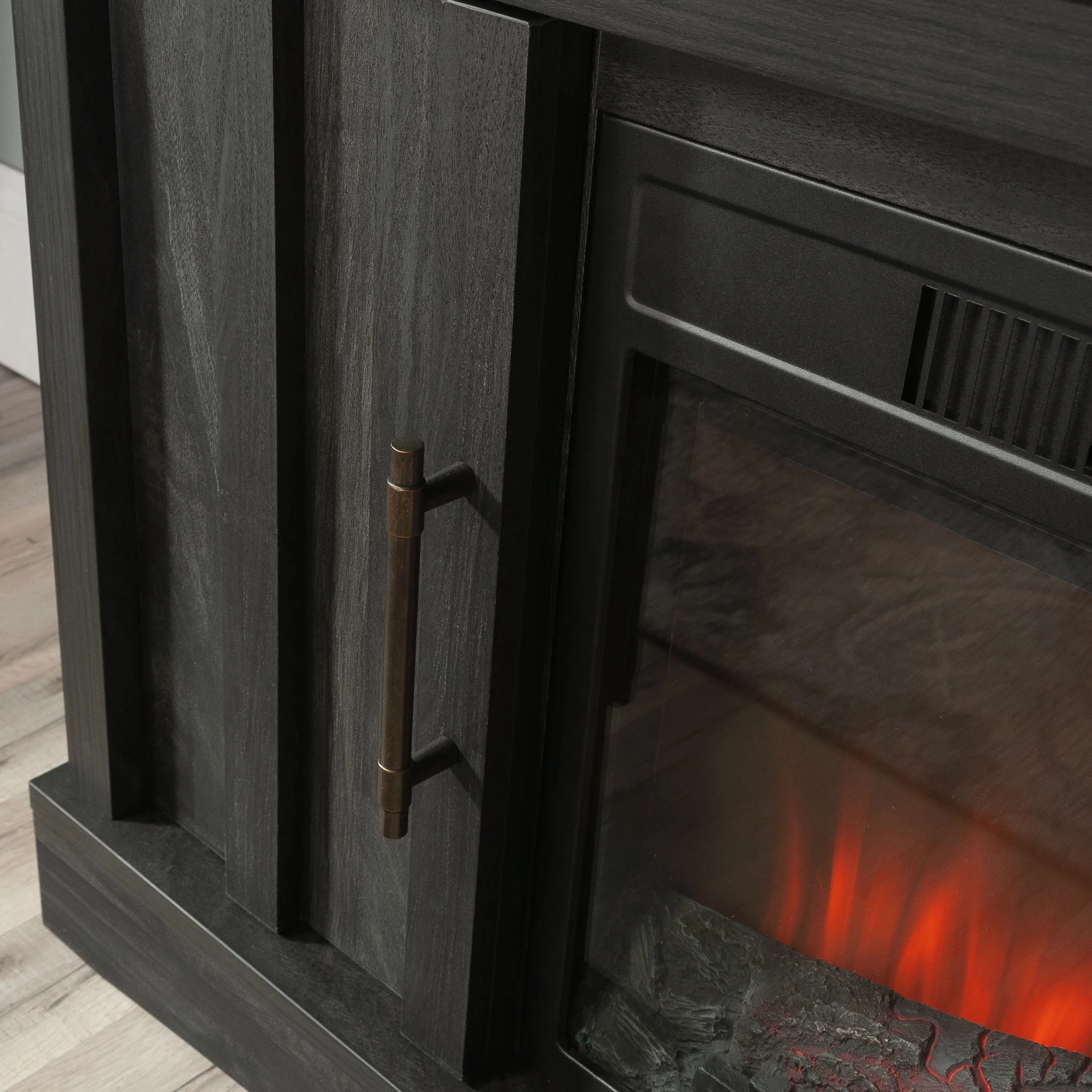 Entertainment/Fireplace TV Stand for TV's up to 50", Black Finish - Image 6