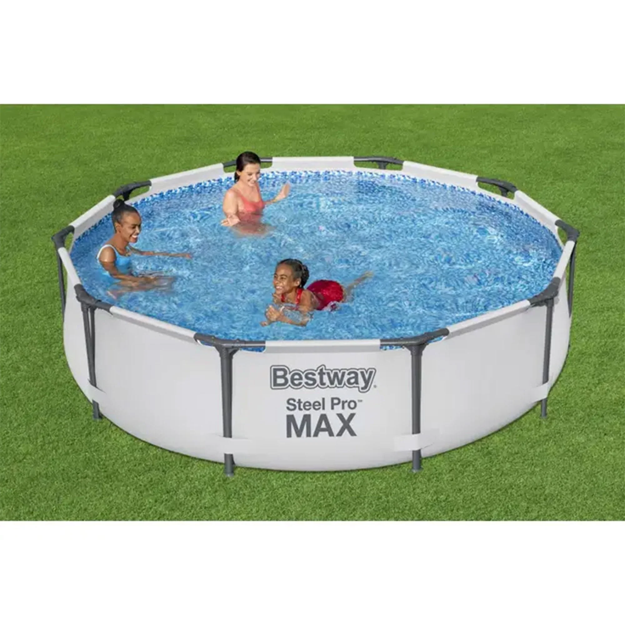 Bestway Steel Pro MAX 10'x30" Above Ground Outdoor Swimming Pool with Pump Metal frame pools Round Image 5