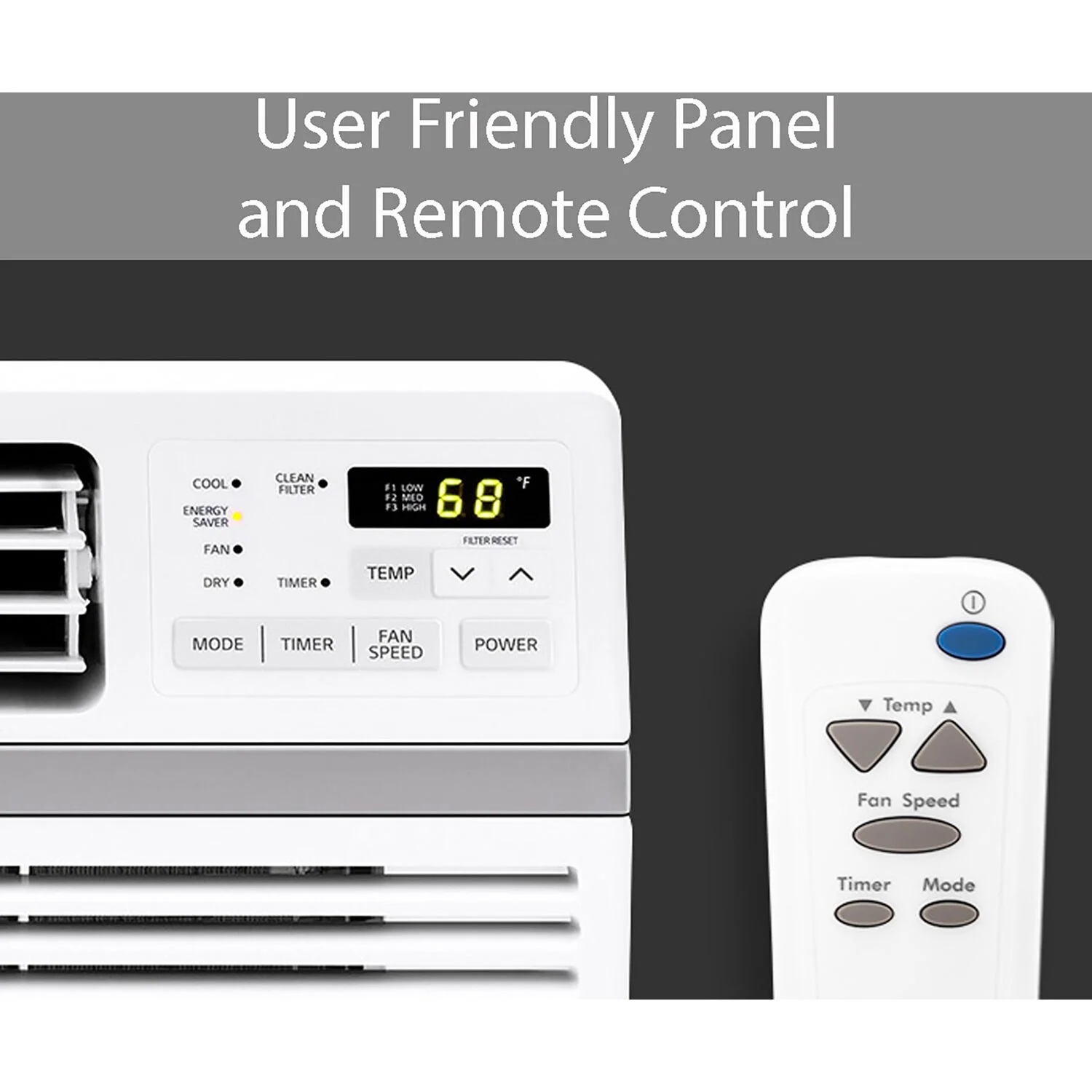 8,000 BTU 340 Sq ft Window Air Conditioner with Remote Control, White, LW8016ER(8000) - Image 8