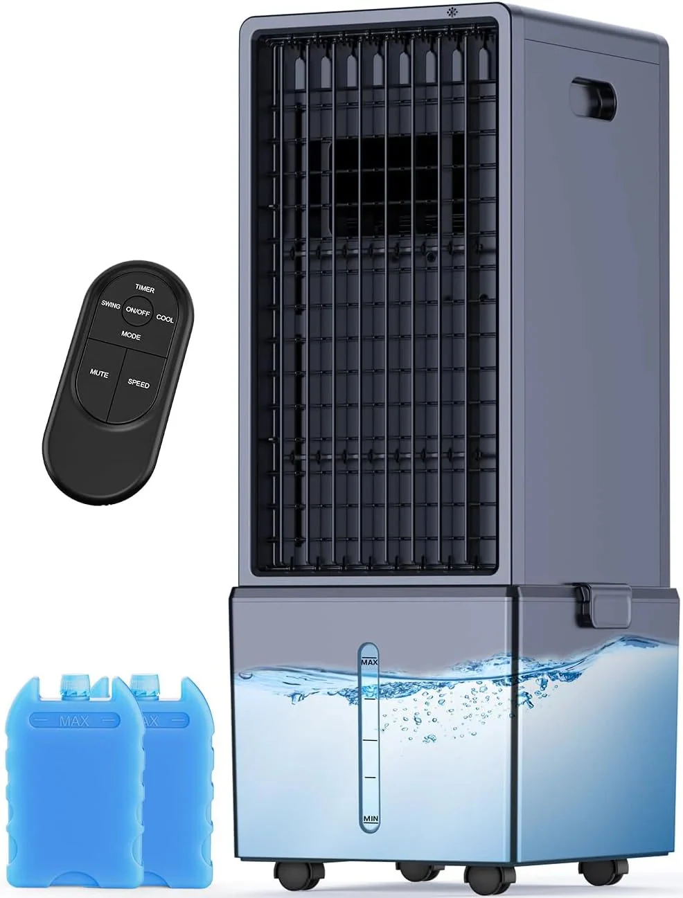 Portable Air Conditioners W/remote, 4 Modes & 3 Speeds, Waterless Alert System & 2.4-GAL Tank for 20H Cooling, 12H Timer for Auto Off,…