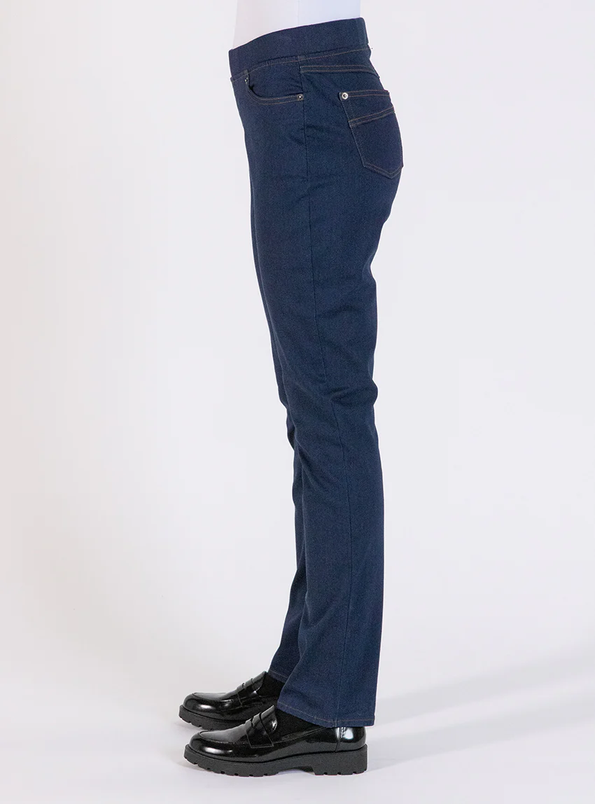 Jegging femme coton bleu indigo