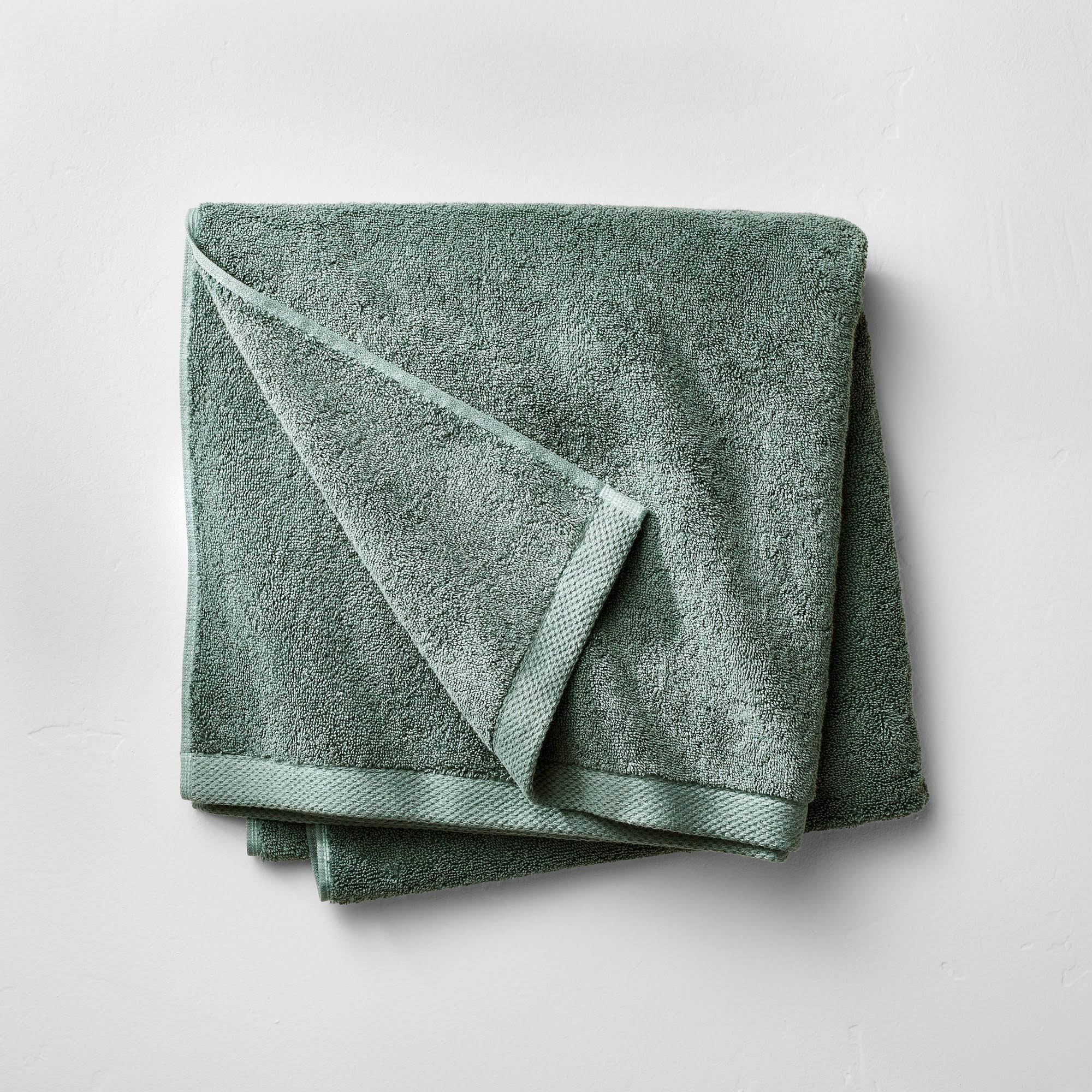 Organic Bath Towel Dark Teal Blue - Casaluna