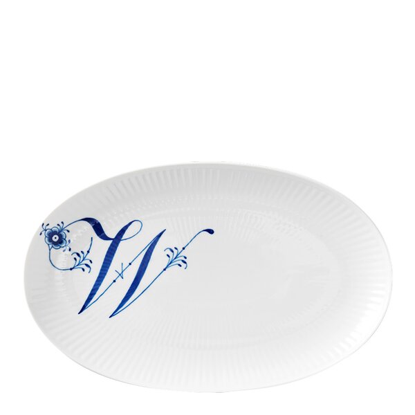 Alfabet oval tallerken W 23 cm