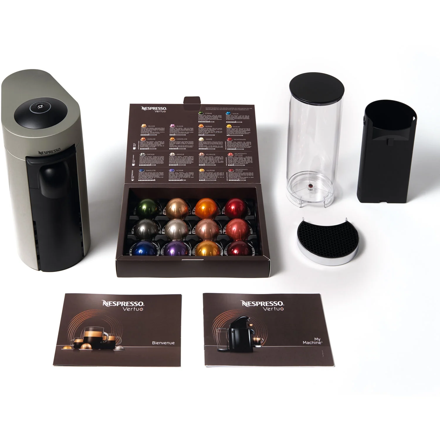 Nespresso New Vertuo Plus Coffee and Espresso Machine by De'Longhi with Aerocinno, Gray, Single - Serve Brewers