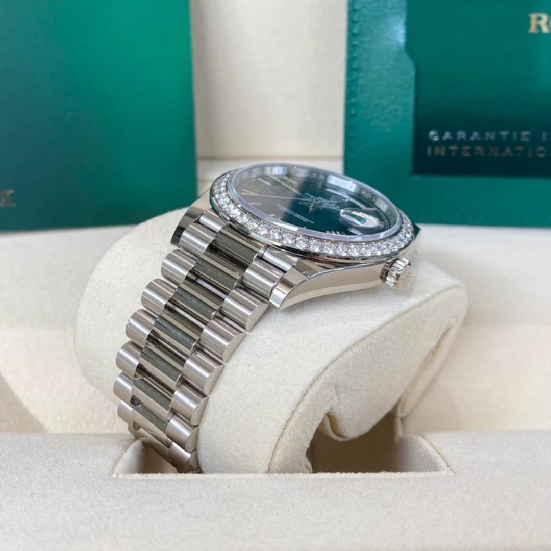 [Super Clone]RLX  Day-Date 40mm 228349RBR-0005 Bright Blue Dial President Bracelet