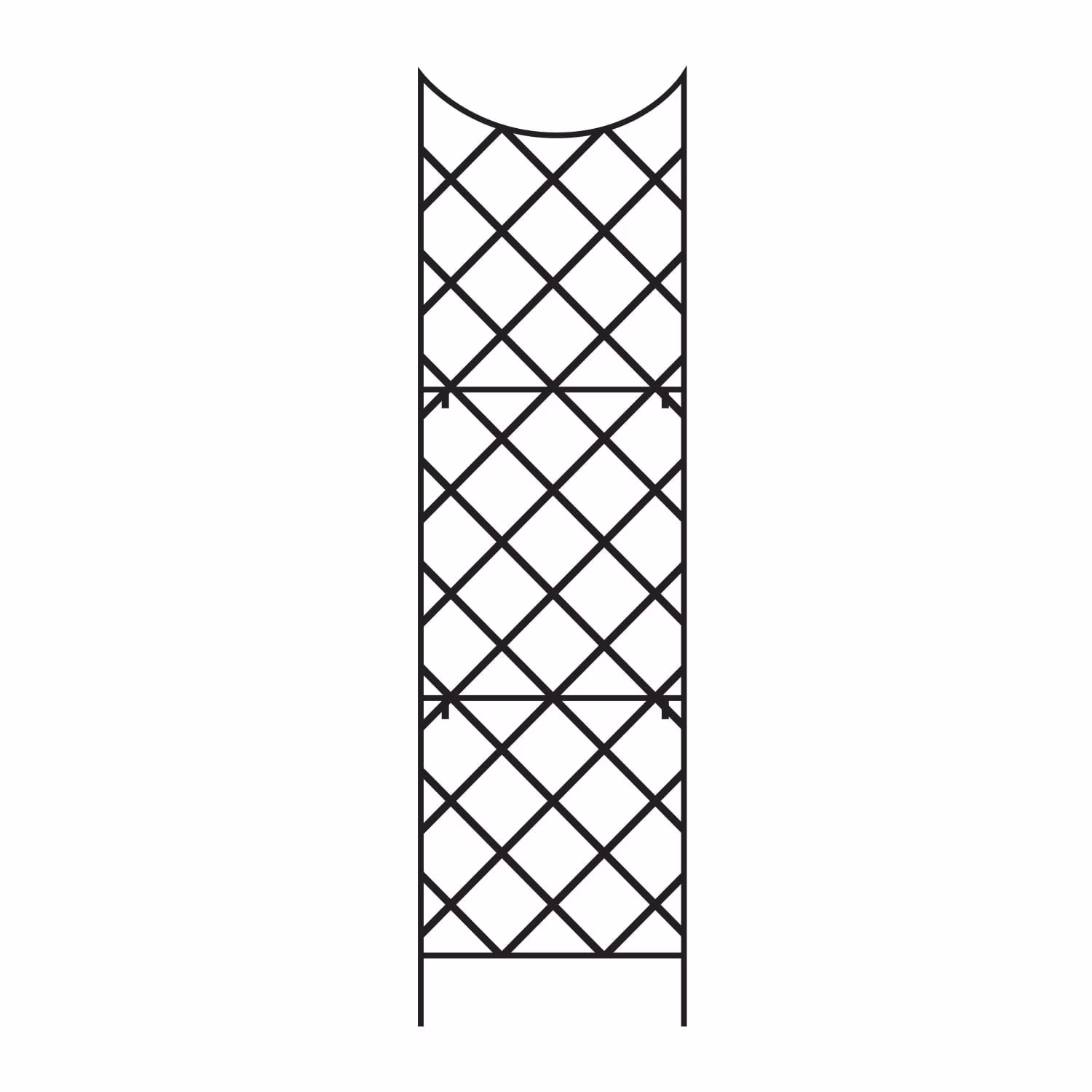 Panacea 89655 Giant Metal Trellis for Climbing Plants, Outdoor Garden Obelisk, Black, 108H