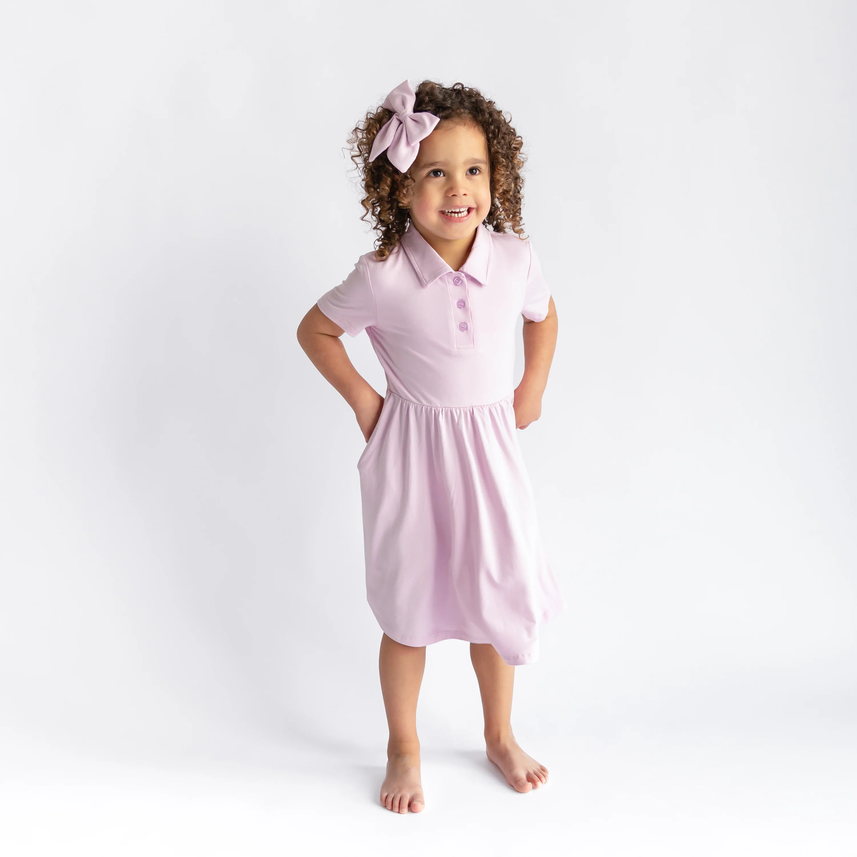 Polo Dress in Thistle