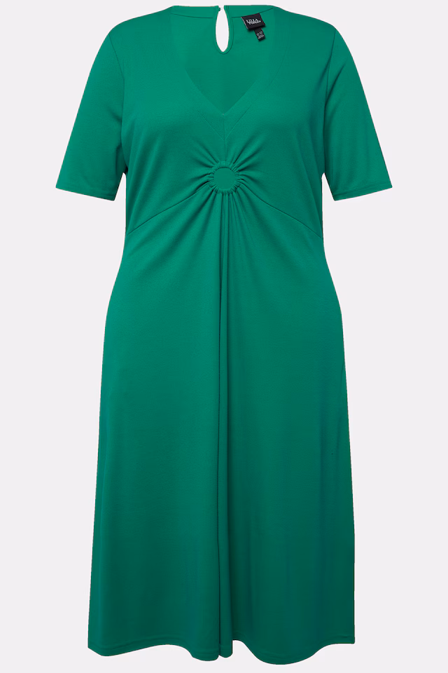 Keyhole Short Sleeve Dress