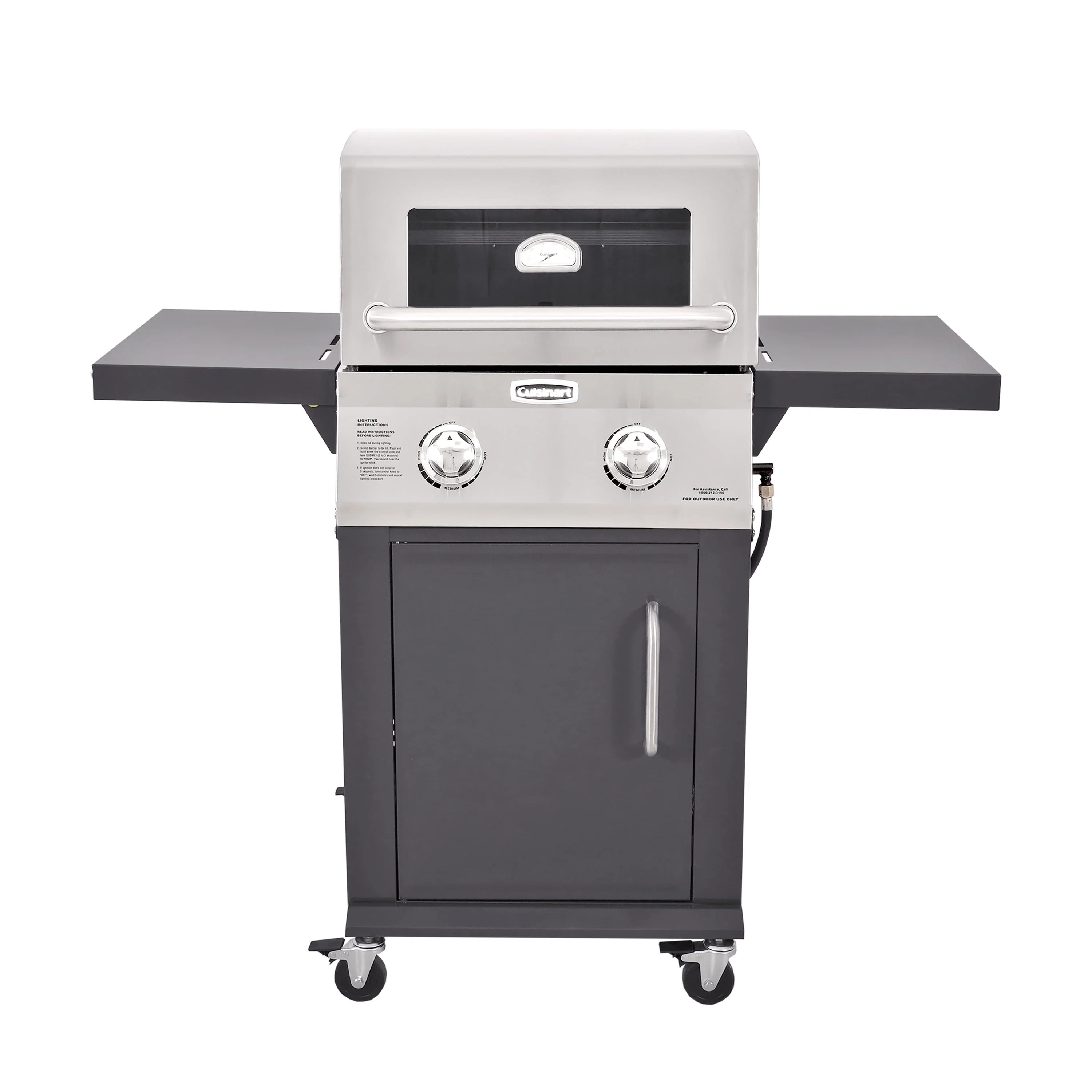 2-Burner Dual Fuel Gas Grill (Propane/Natural Gas)