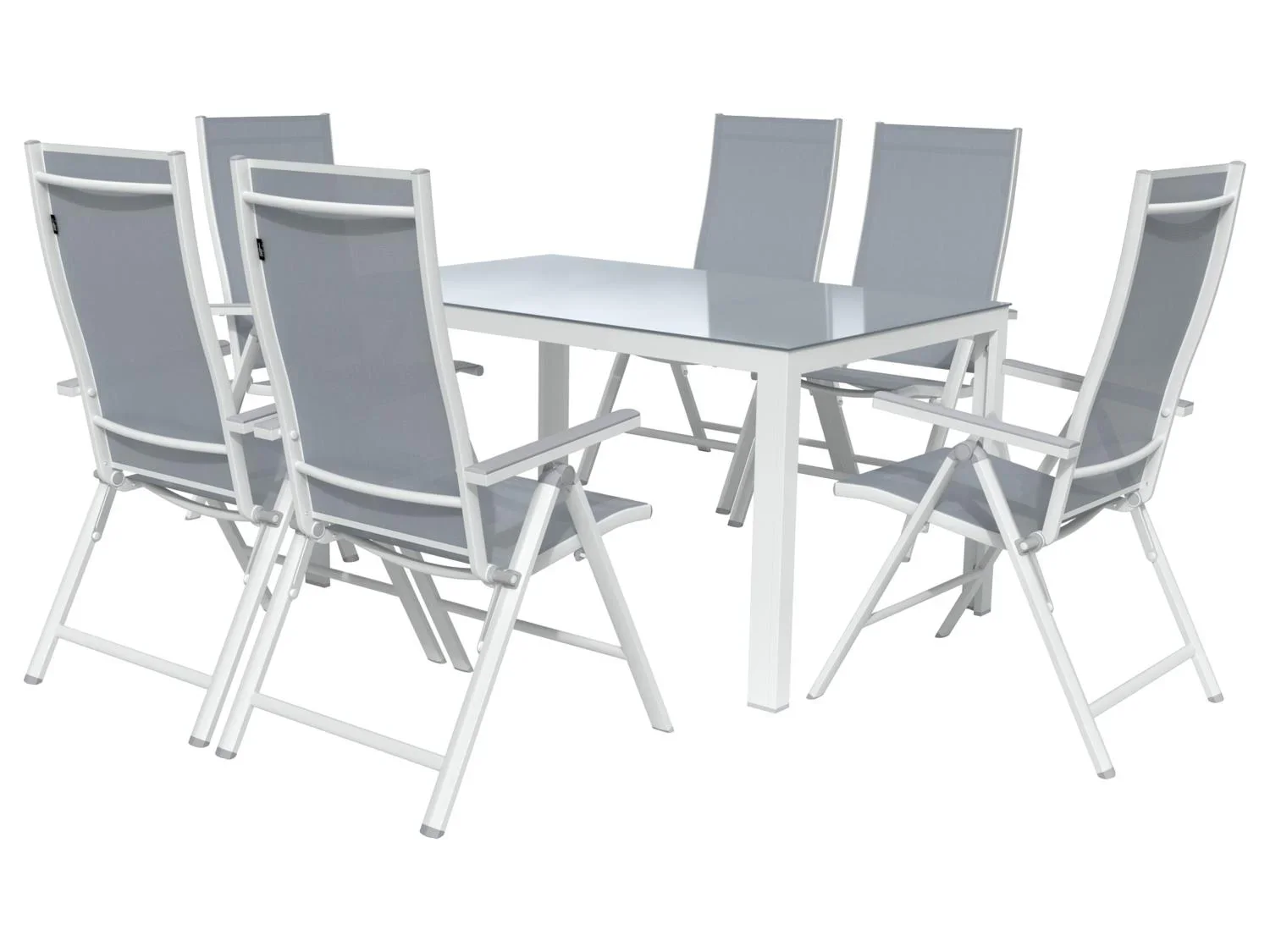 LIVARNO home Table de jardin + Lot de 6 fauteuils Houston