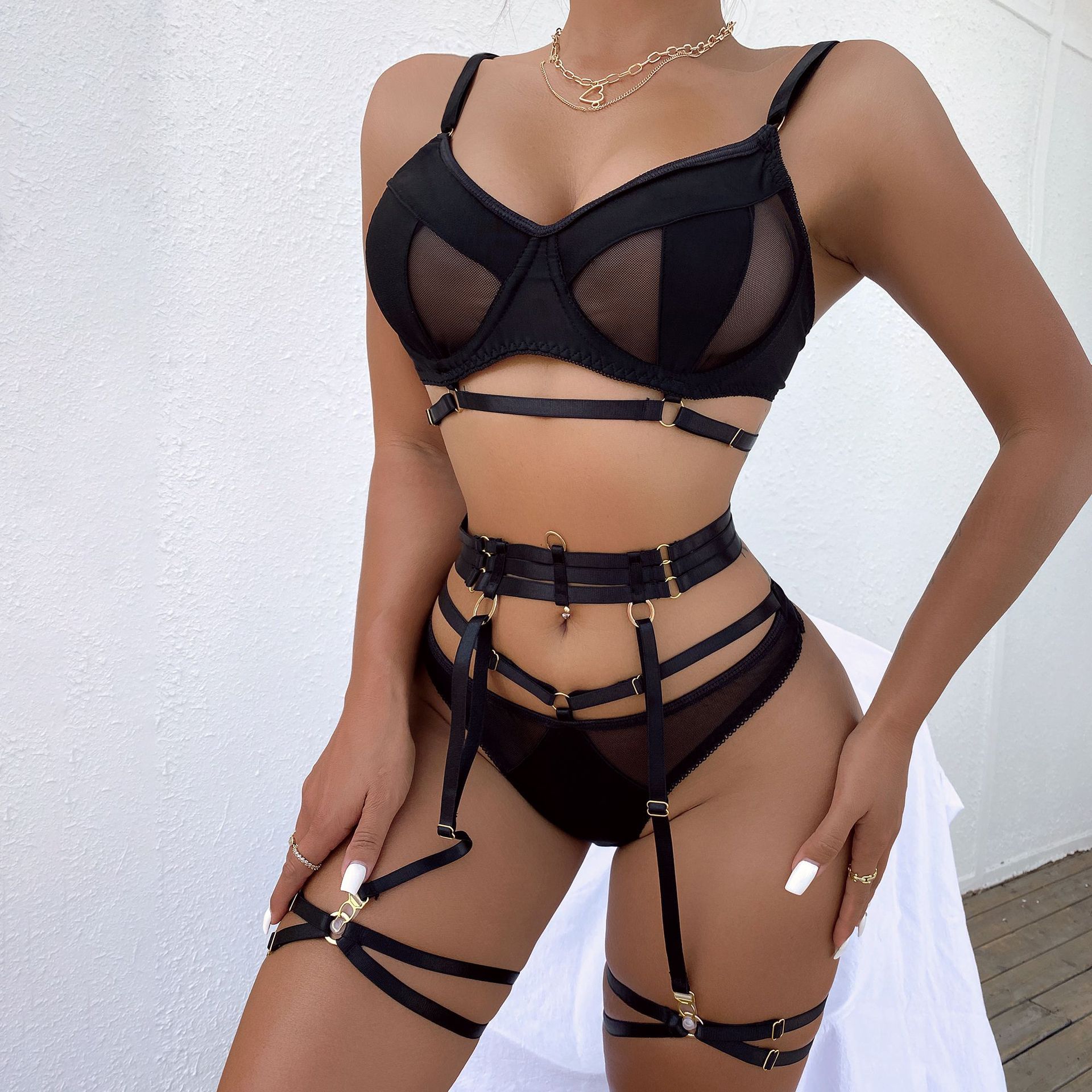 Be You Cat: 4-Piece Sexy Lingerie Set