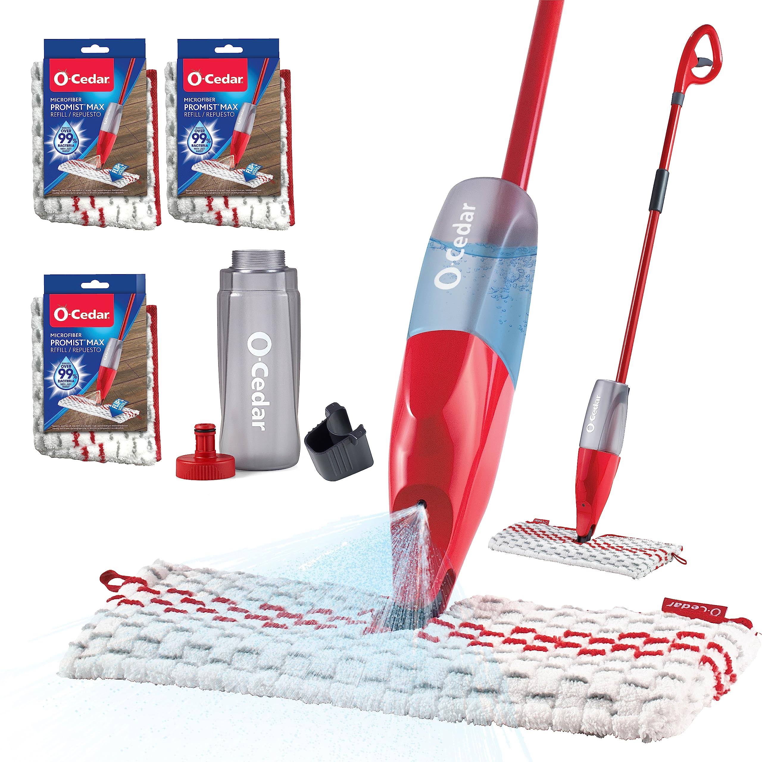 O-Cedar ProMist Max Microfiber Spray Mop with 3 Extra Refills